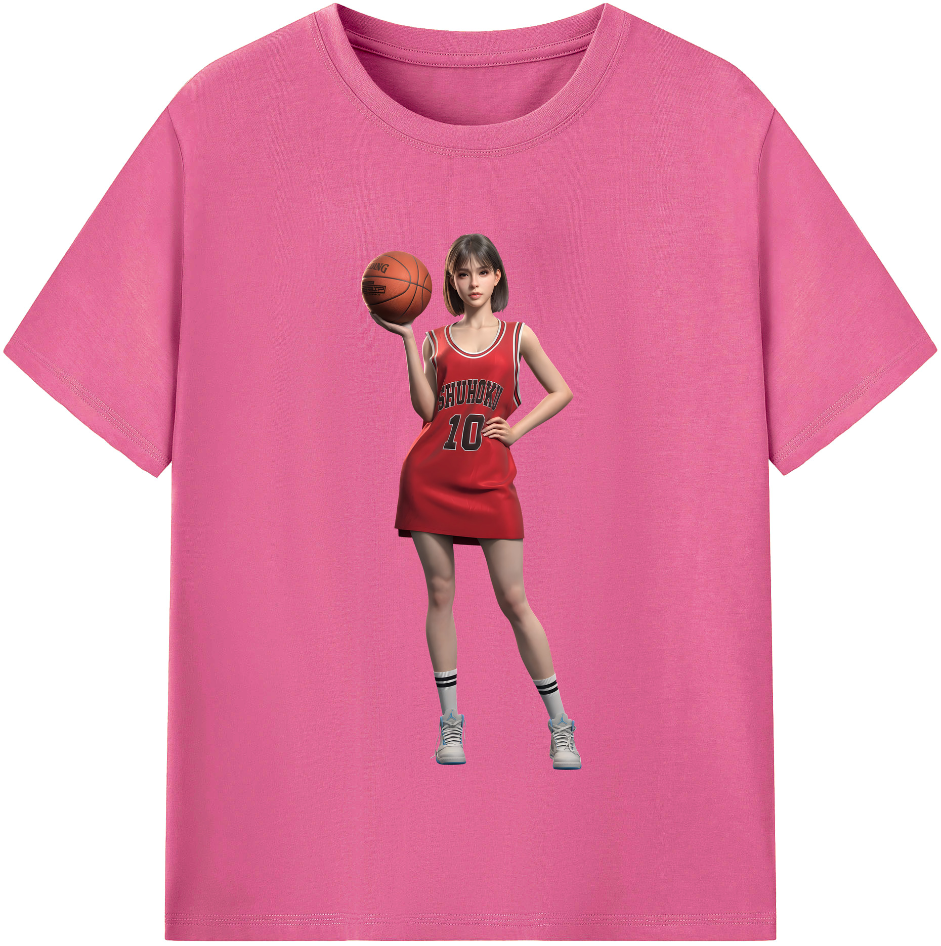 （画像用） SLAM DUNK／スラムダンク レディースカジュアルプリントTシャツ（綿100％）