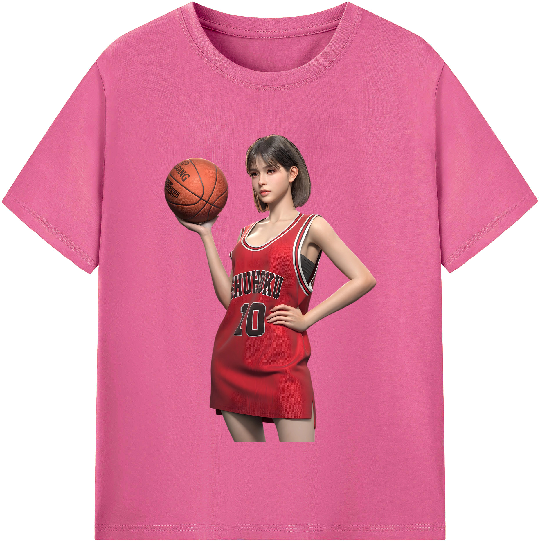 （画像用） SLAM DUNK／スラムダンク レディースカジュアルプリントTシャツ（綿100％）