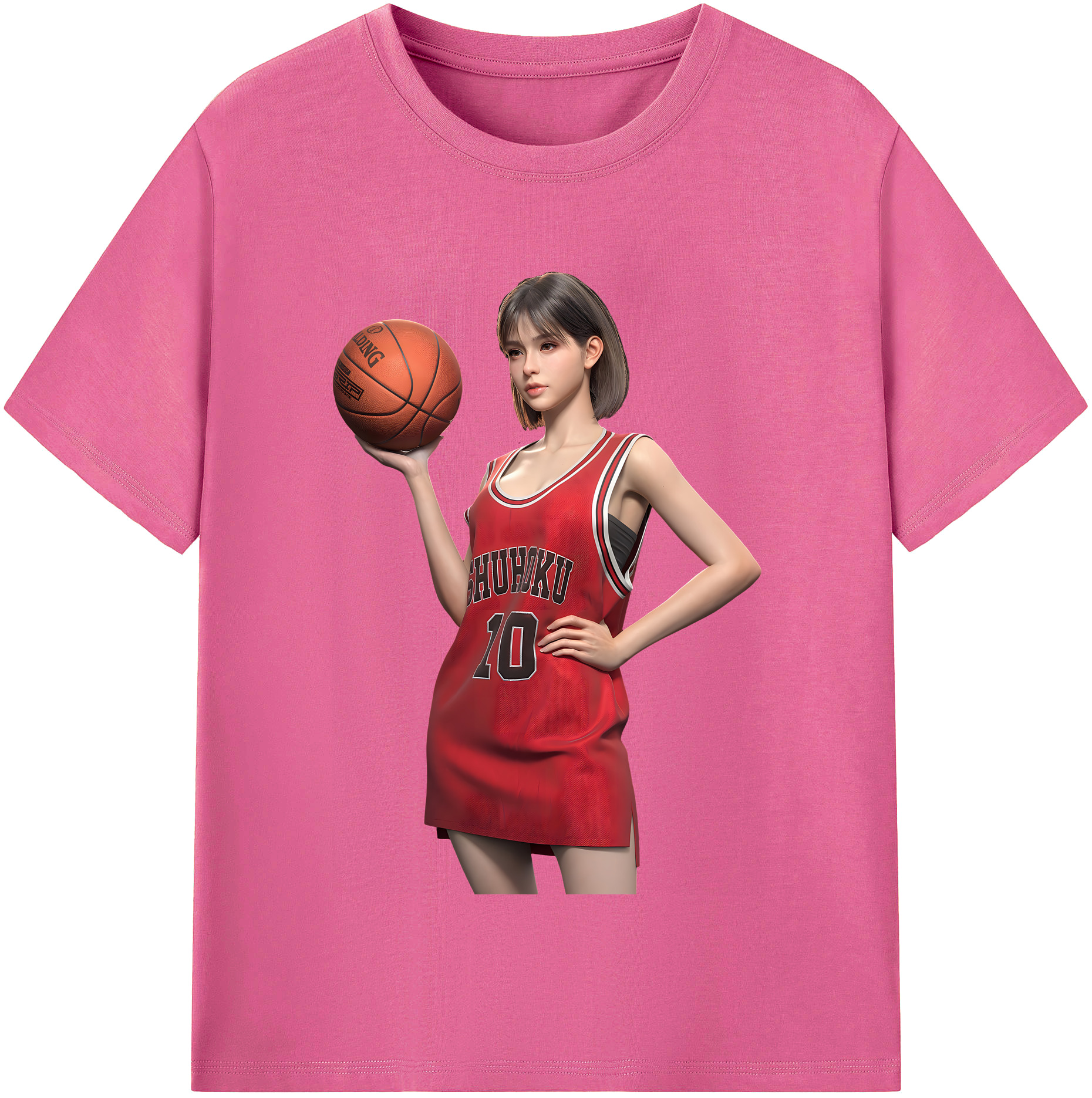 （画像用） SLAM DUNK／スラムダンク レディースカジュアルプリントTシャツ（綿100％）