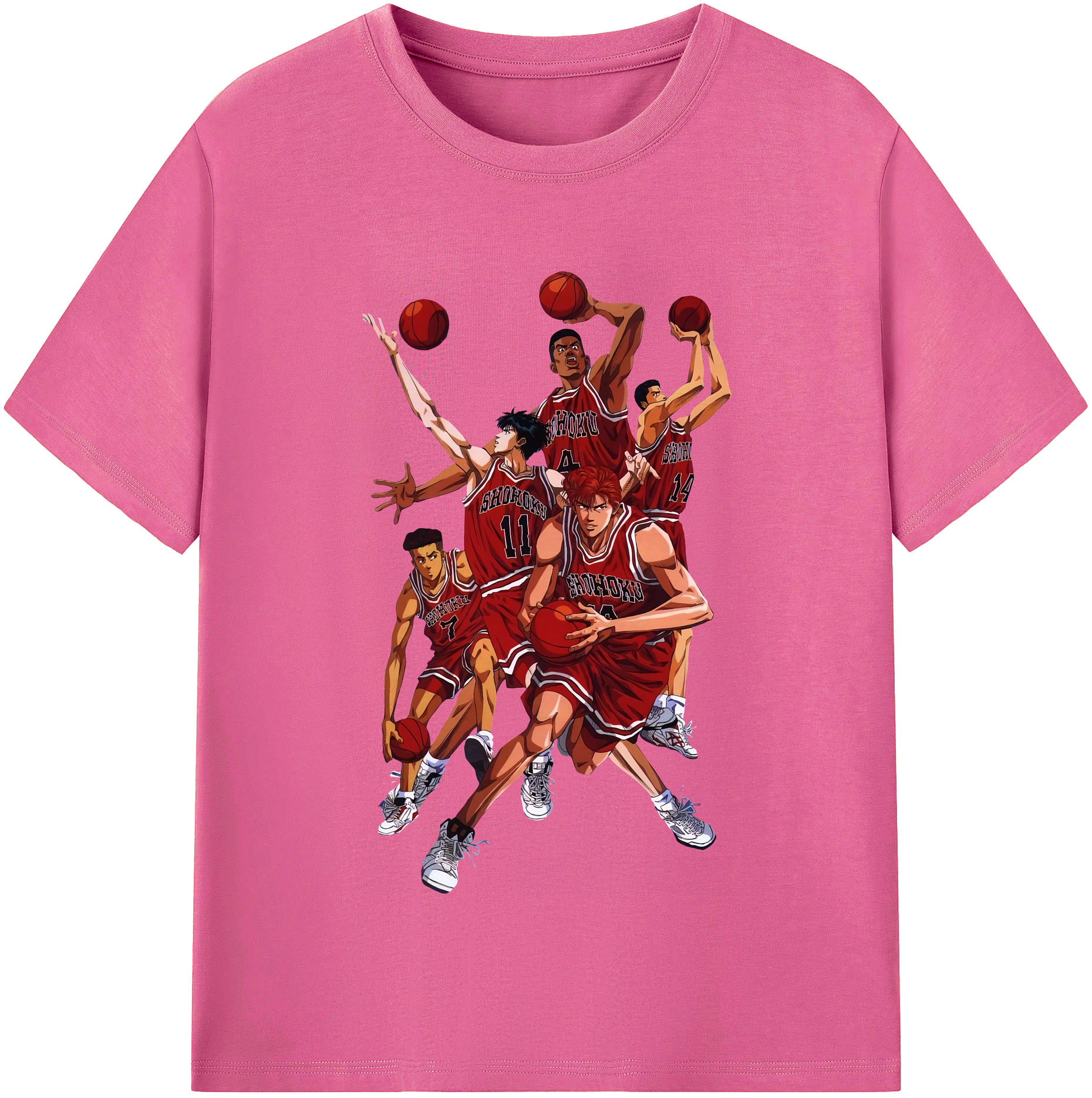 （画像用） SLAM DUNK／スラムダンク レディースカジュアルプリントTシャツ（綿100％）