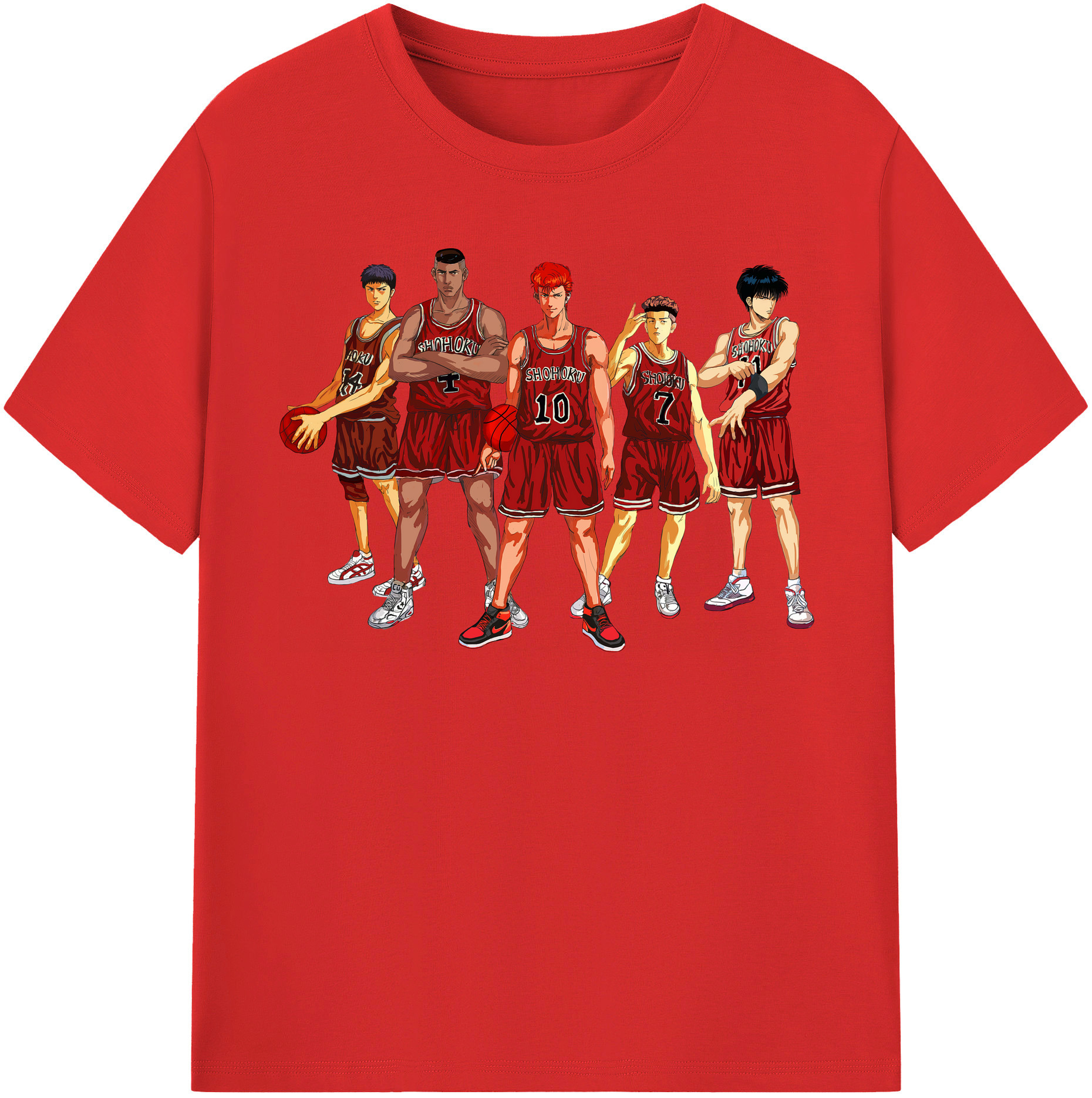 （画像用） SLAM DUNK／スラムダンク レディースカジュアルプリントTシャツ（綿100％）