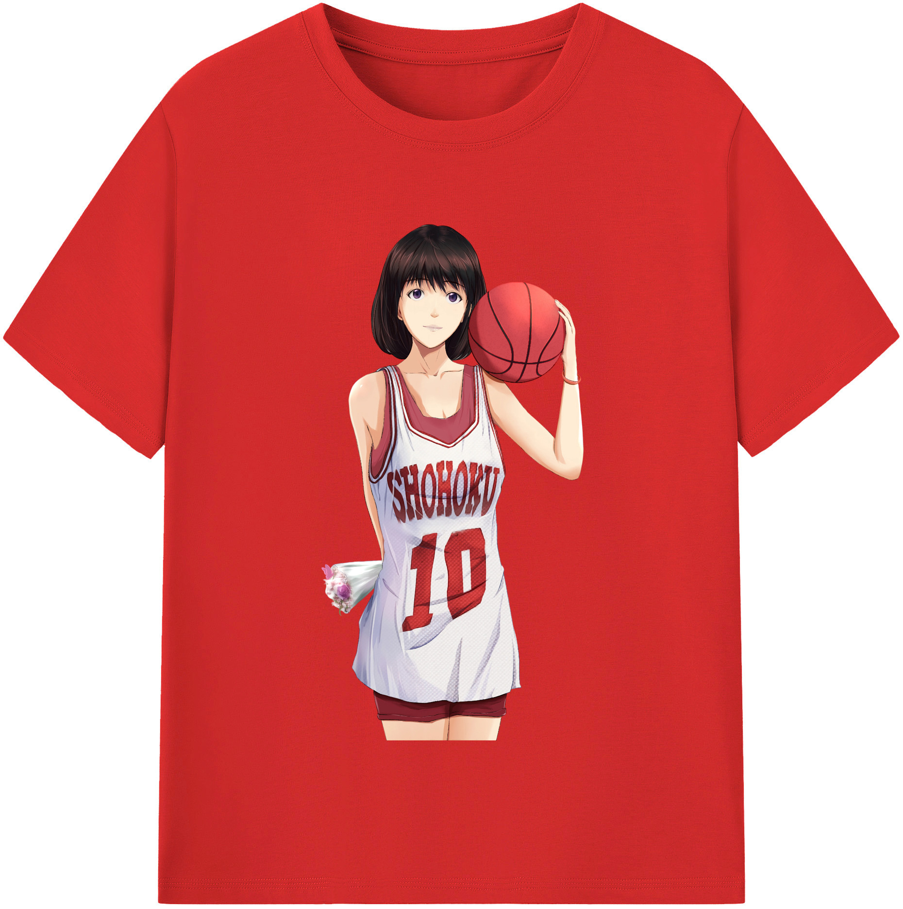 （画像用） SLAM DUNK／スラムダンク レディースカジュアルプリントTシャツ（綿100％）