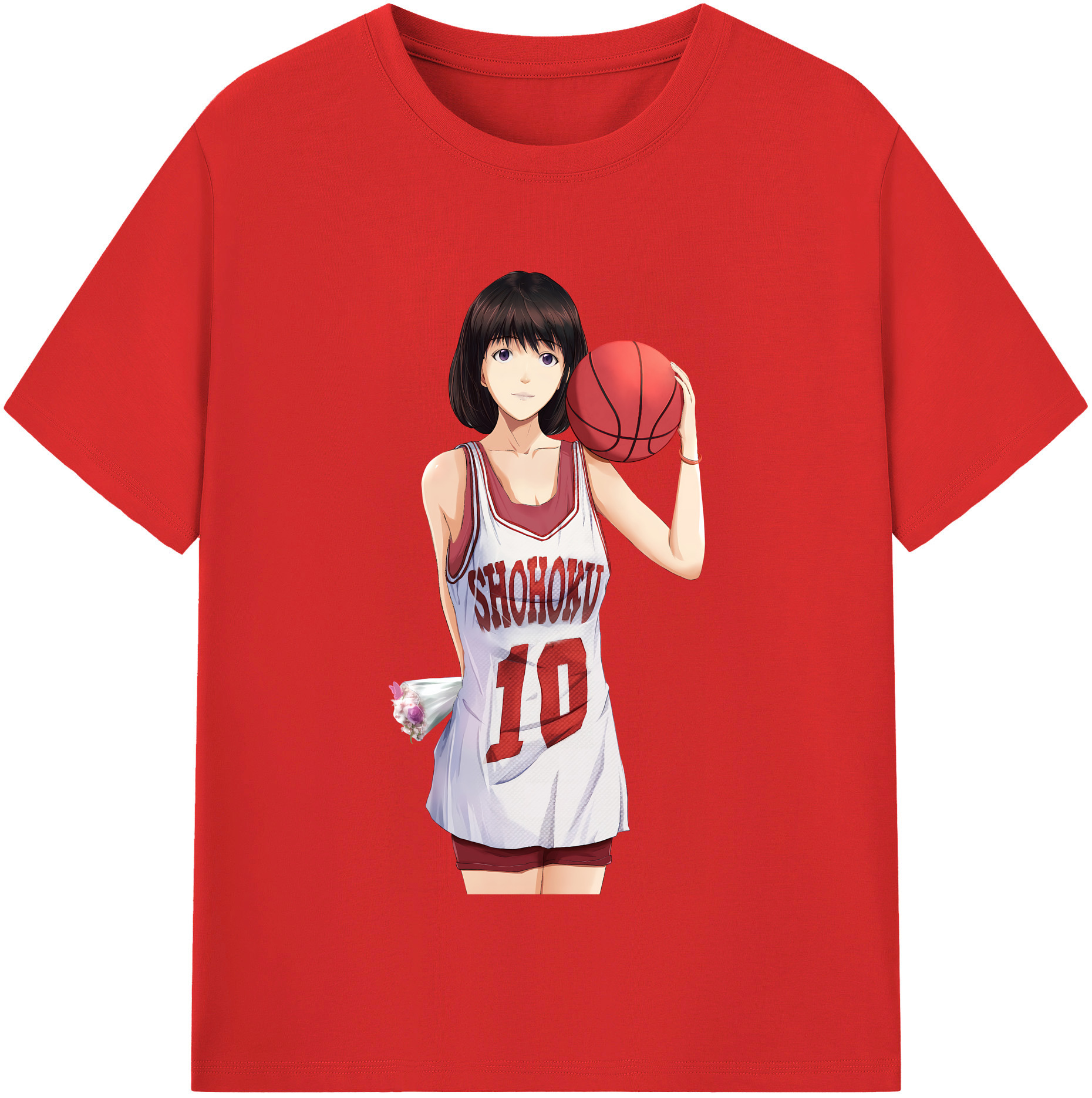 （画像用） SLAM DUNK／スラムダンク レディースカジュアルプリントTシャツ（綿100％）