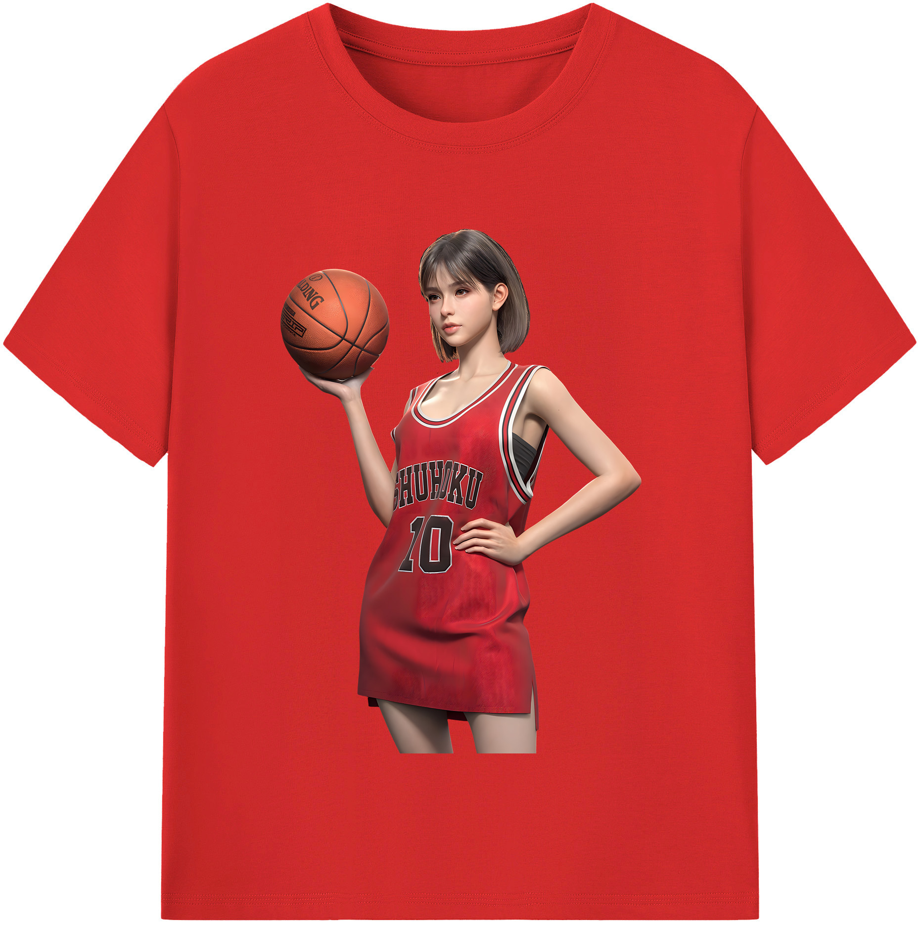 （画像用） SLAM DUNK／スラムダンク レディースカジュアルプリントTシャツ（綿100％）