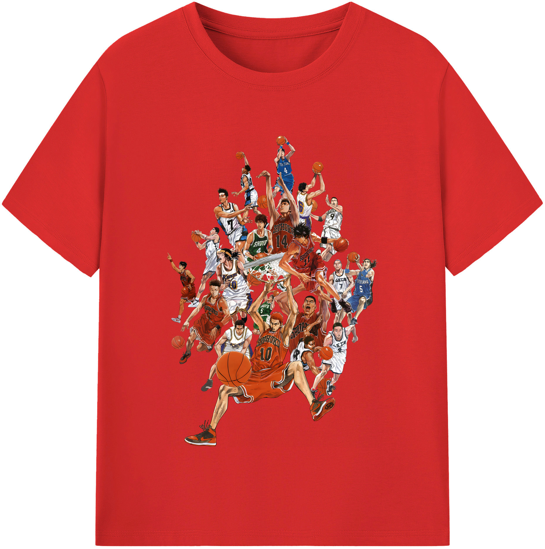 （画像用） SLAM DUNK／スラムダンク レディースカジュアルプリントTシャツ（綿100％）
