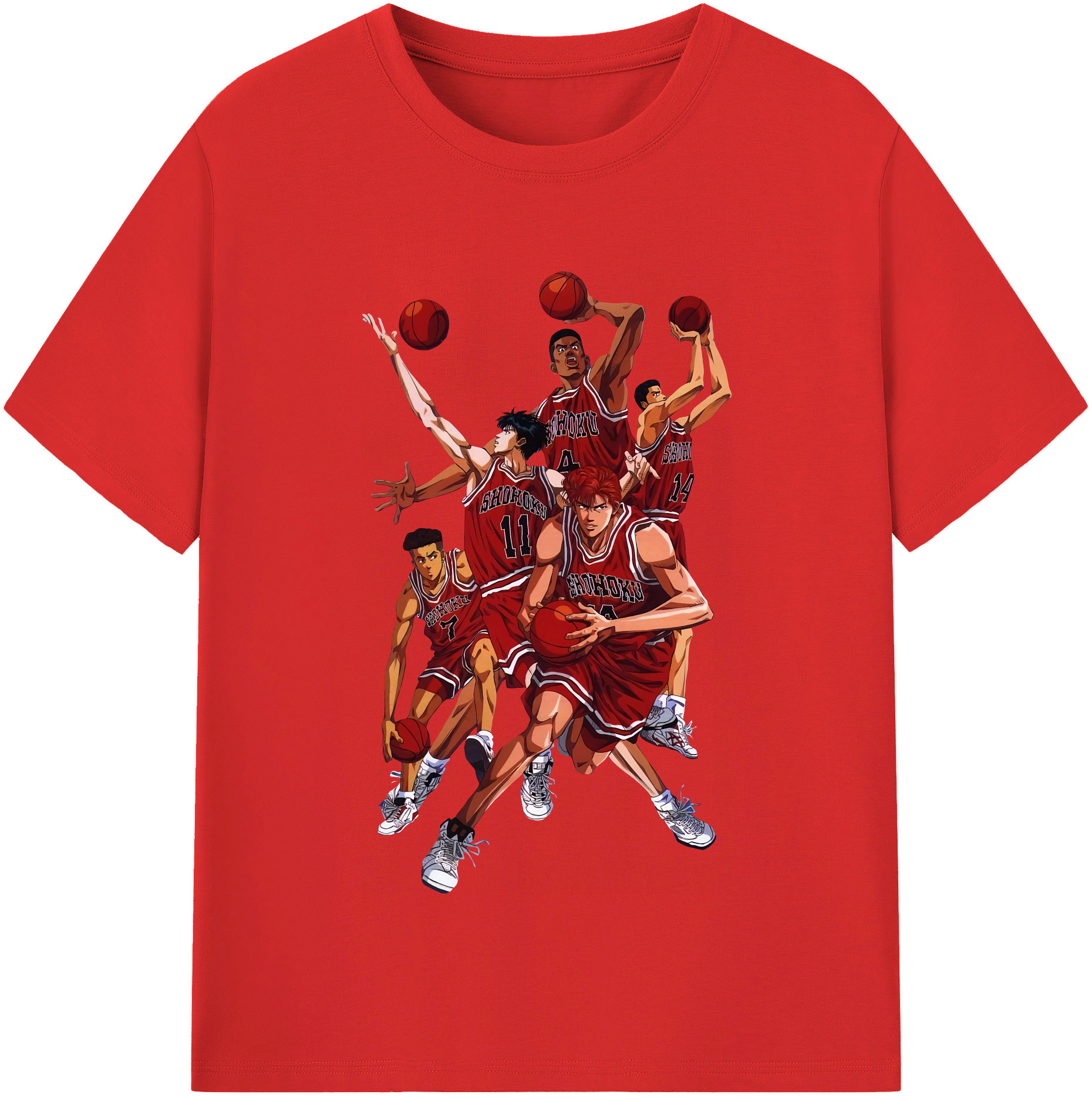 （画像用） SLAM DUNK／スラムダンク レディースカジュアルプリントTシャツ（綿100％）