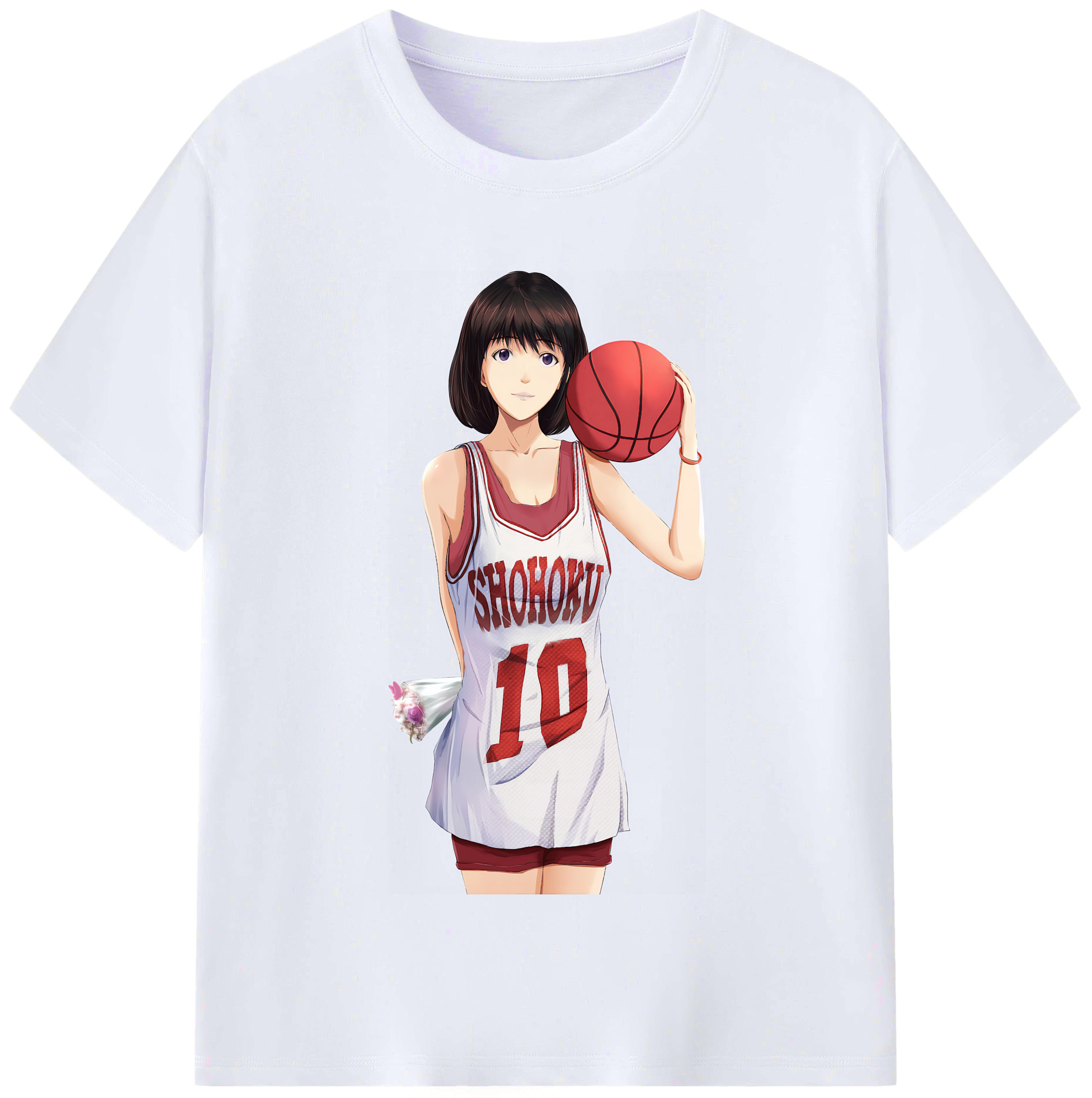 （画像用） SLAM DUNK／スラムダンク レディースカジュアルプリントTシャツ（綿100％）
