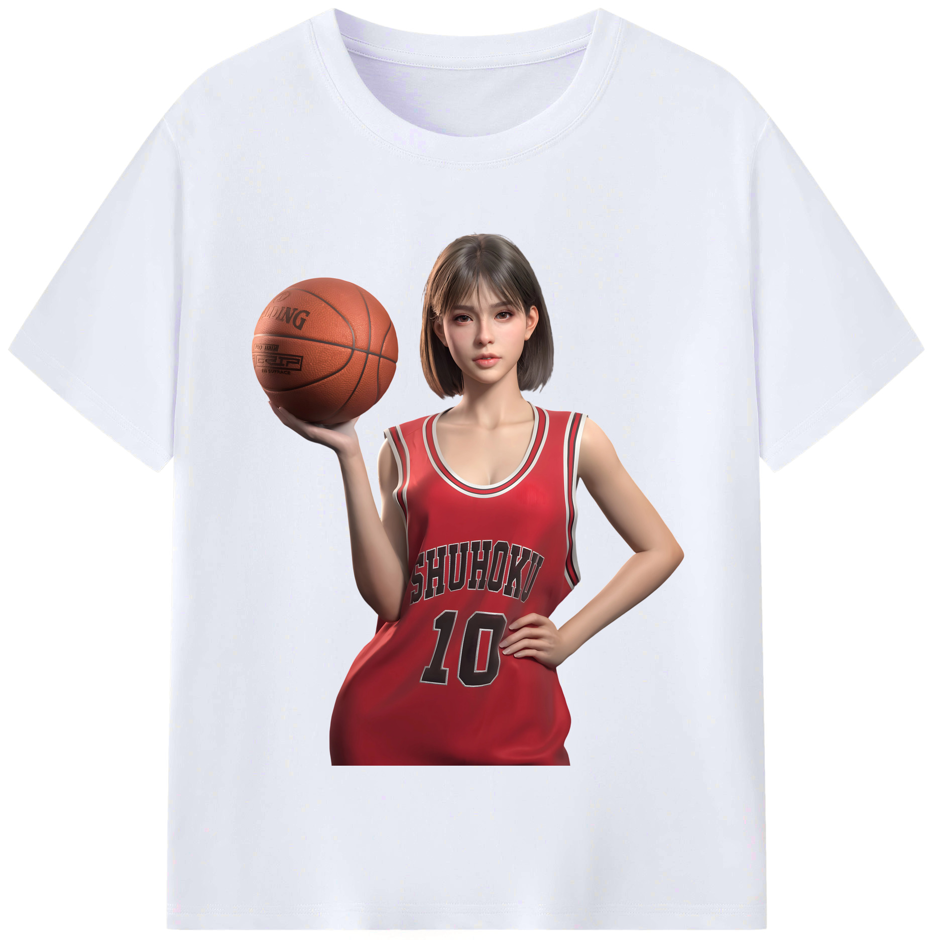 （画像用） SLAM DUNK／スラムダンク レディースカジュアルプリントTシャツ（綿100％）