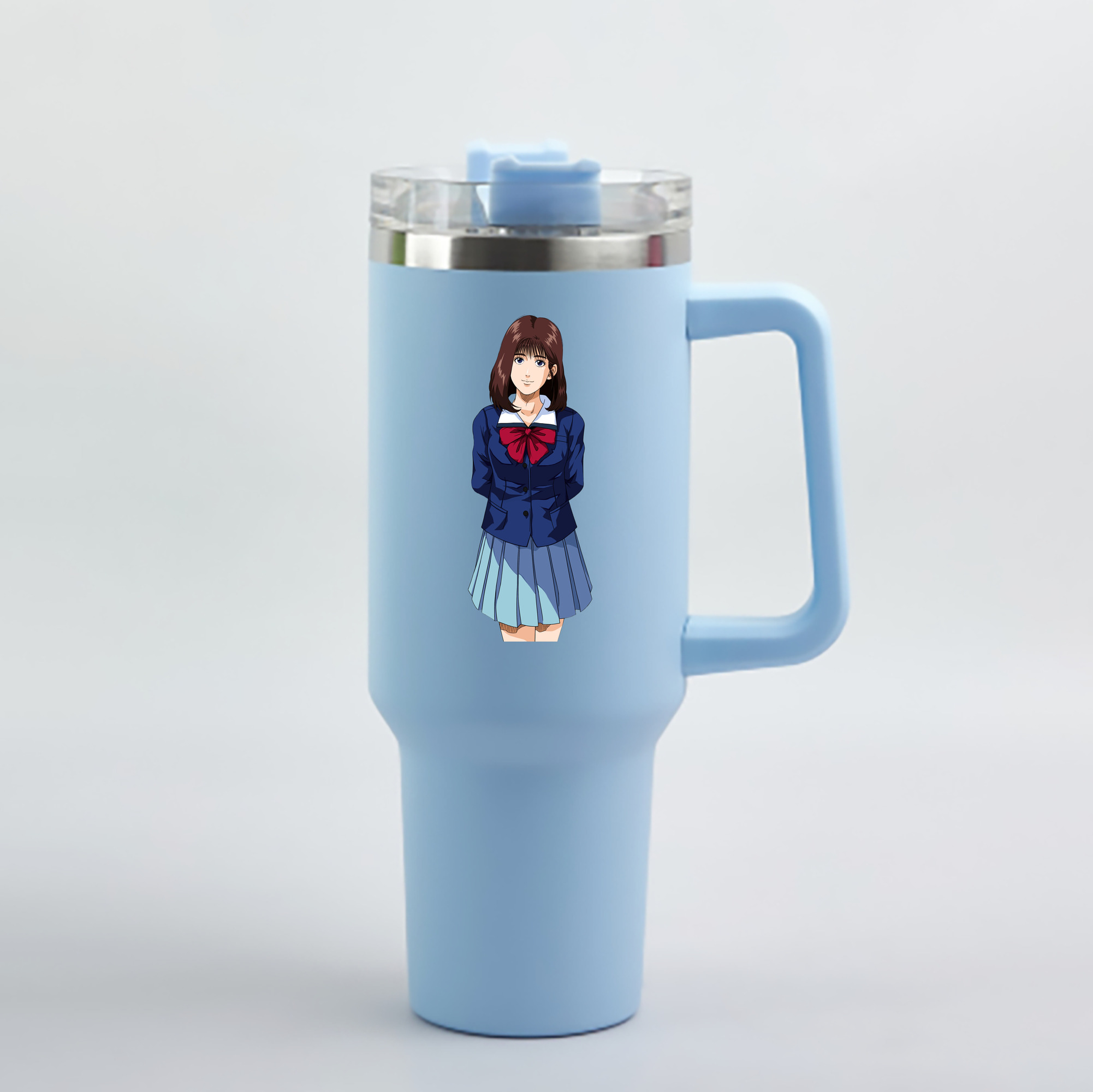（画像用） SLAM DUNK／スラムダンク 1200mL車用タンブラー - クリスタルステッカー（プラスチックストロー付き）