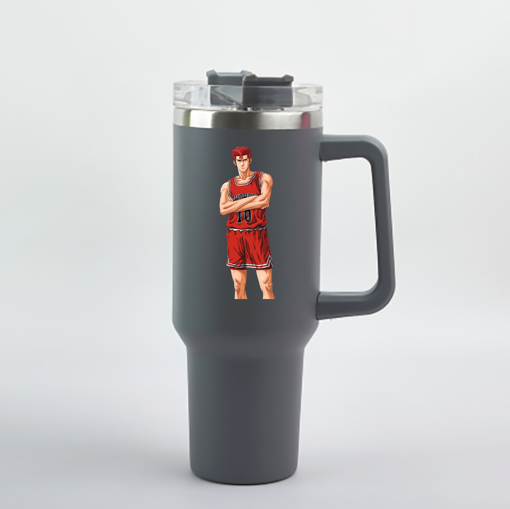 （画像用） SLAM DUNK／スラムダンク 1200mL車用タンブラー - クリスタルステッカー（プラスチックストロー付き）