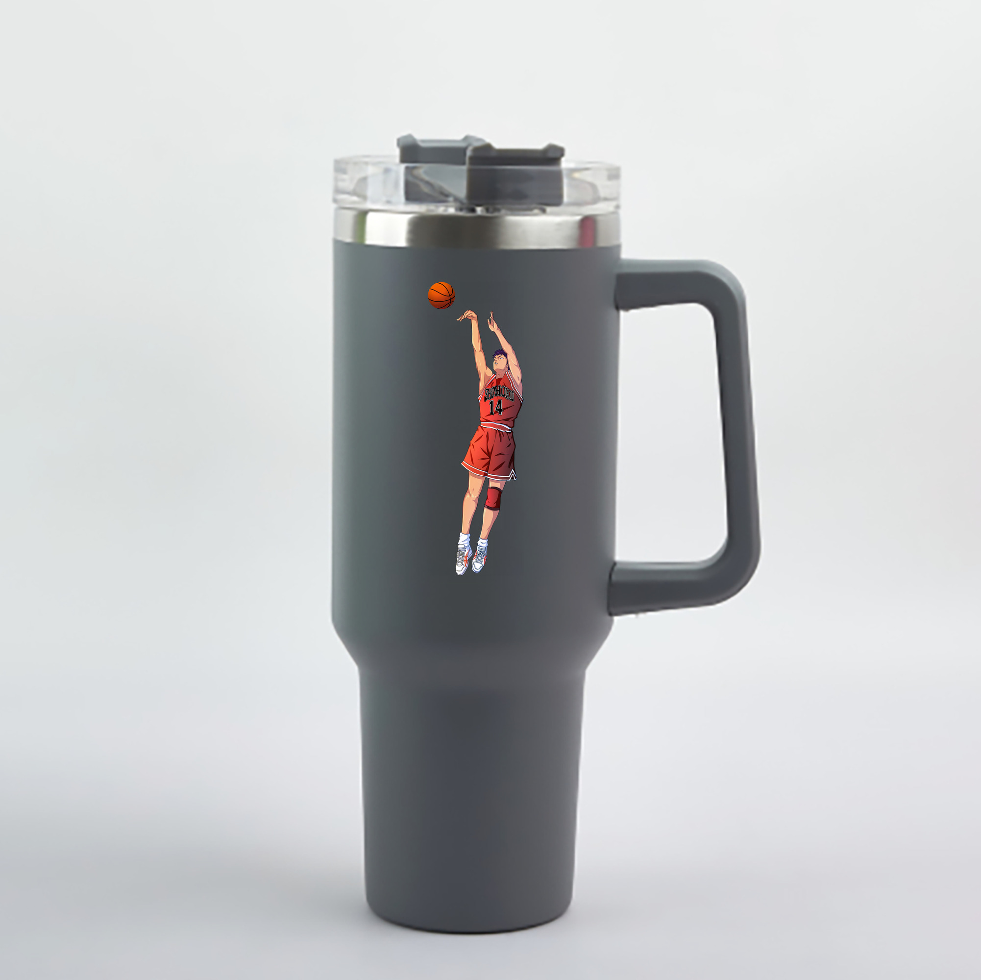 （画像用） SLAM DUNK／スラムダンク 1200mL車用タンブラー - クリスタルステッカー（プラスチックストロー付き）