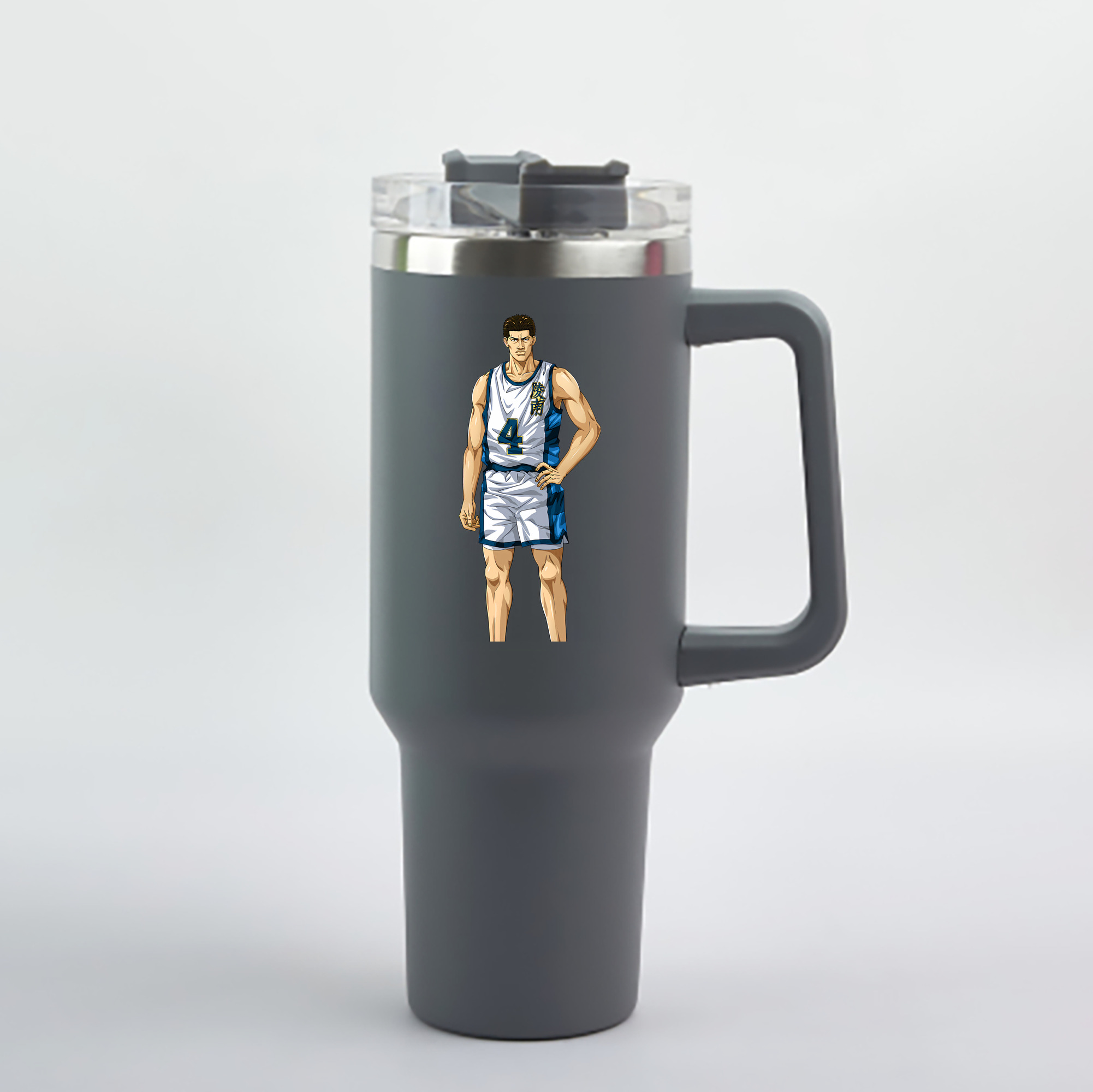 （画像用） SLAM DUNK／スラムダンク 1200mL車用タンブラー - クリスタルステッカー（プラスチックストロー付き）
