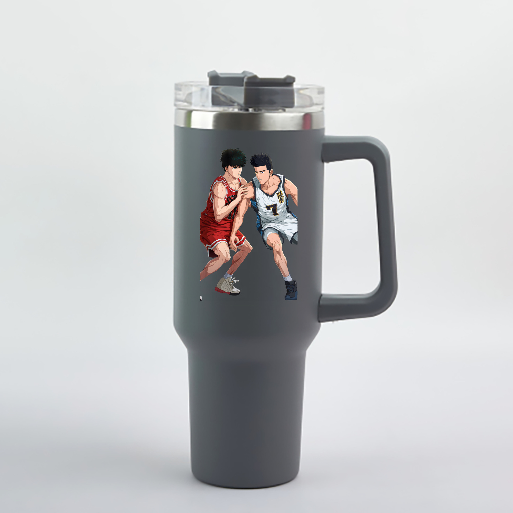 （画像用） SLAM DUNK／スラムダンク 1200mL車用タンブラー - クリスタルステッカー（プラスチックストロー付き）
