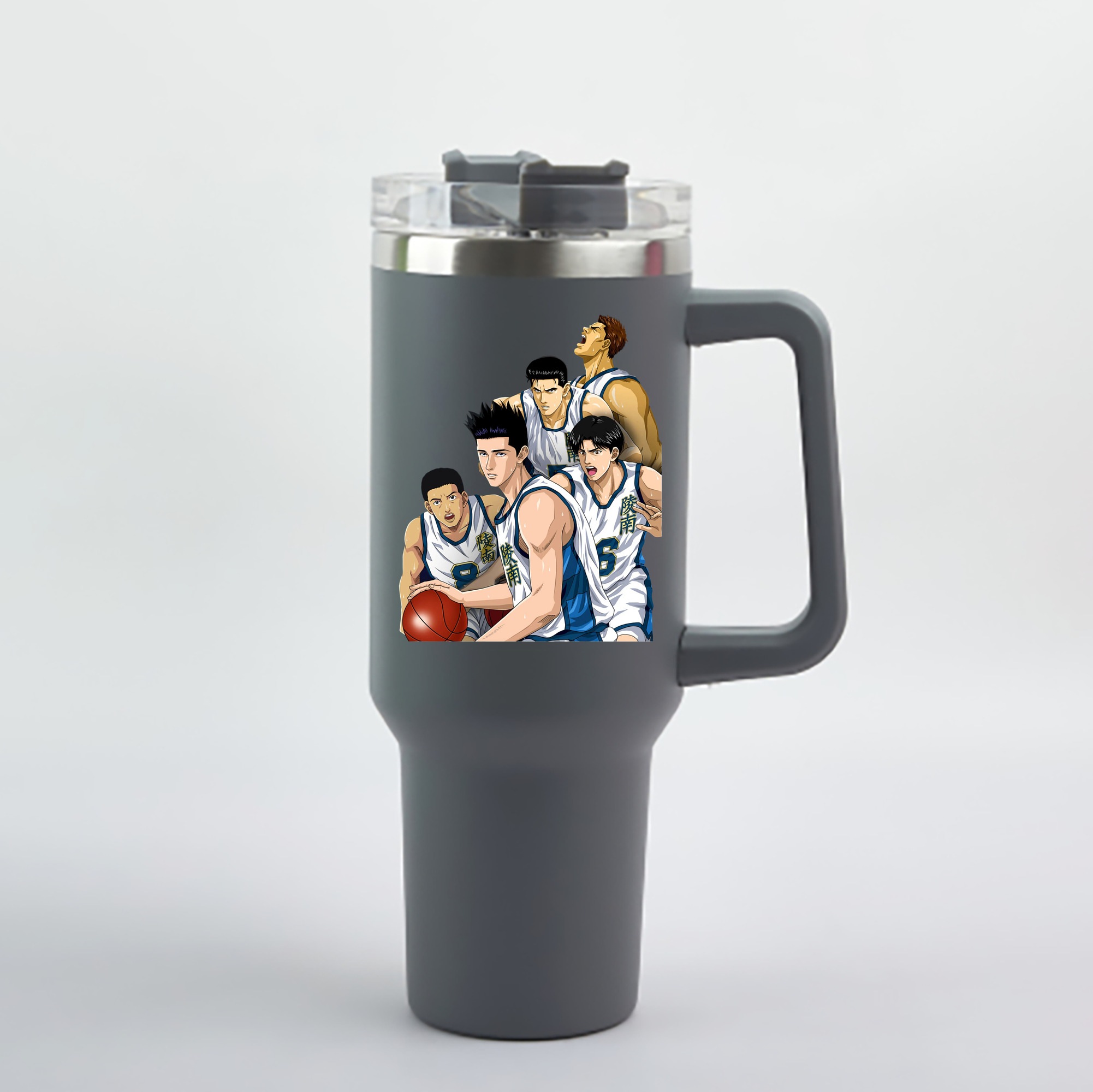 （画像用） SLAM DUNK／スラムダンク 1200mL車用タンブラー - クリスタルステッカー（プラスチックストロー付き）