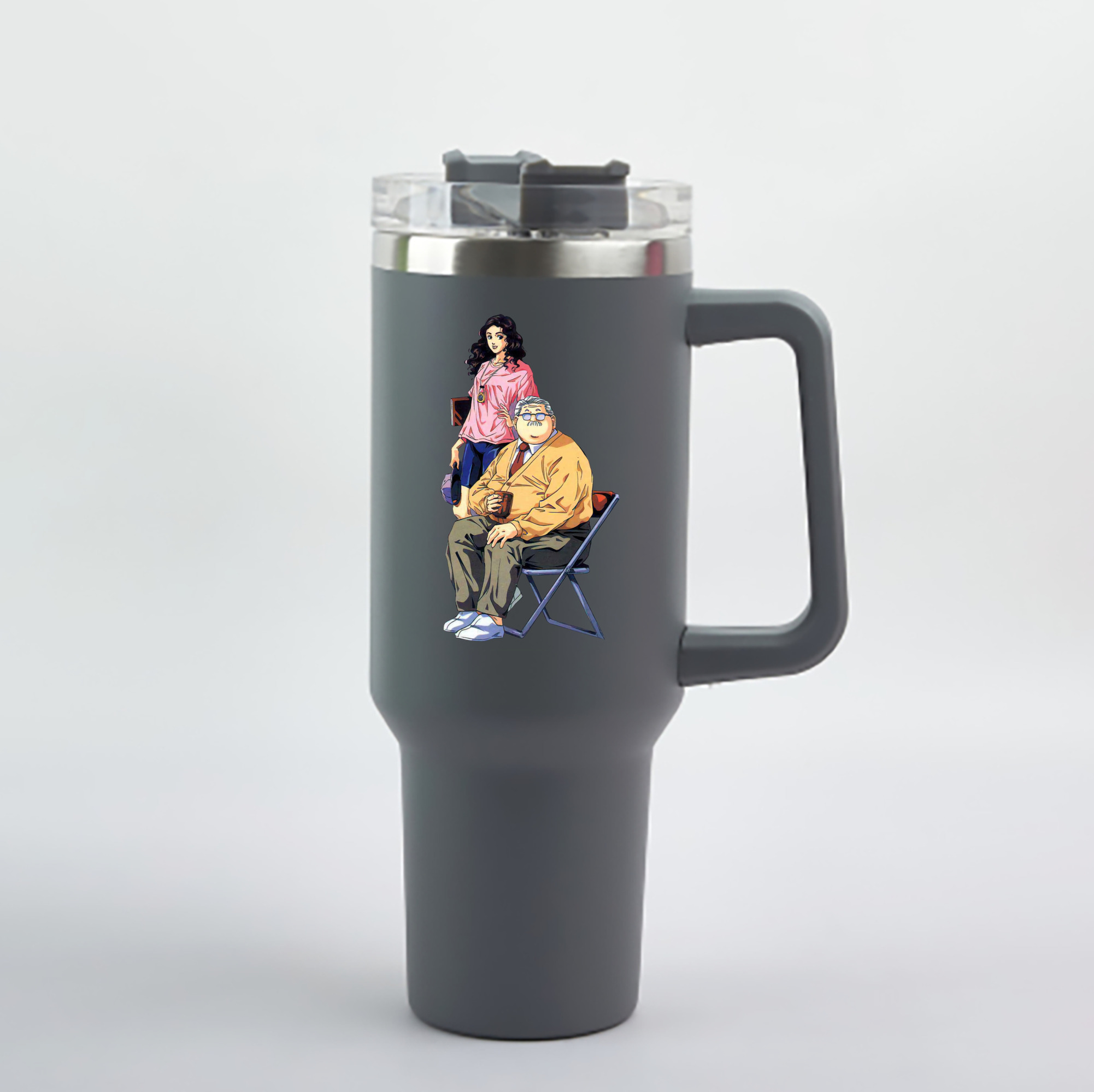 （画像用） SLAM DUNK／スラムダンク 1200mL車用タンブラー - クリスタルステッカー（プラスチックストロー付き）