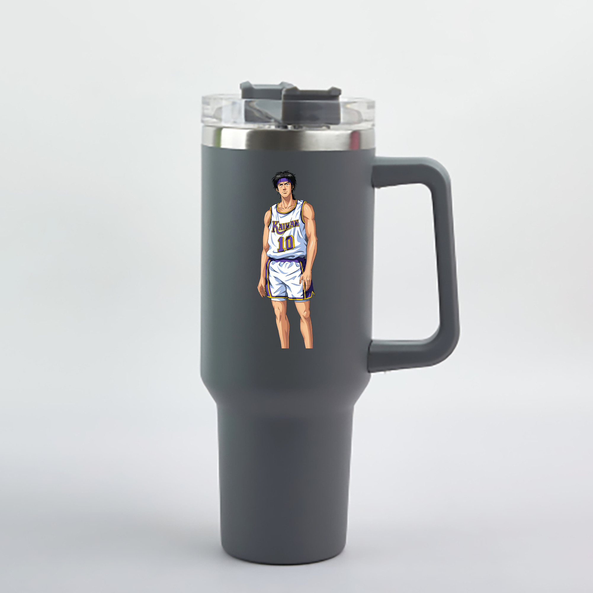 （画像用） SLAM DUNK／スラムダンク 1200mL車用タンブラー - クリスタルステッカー（プラスチックストロー付き）