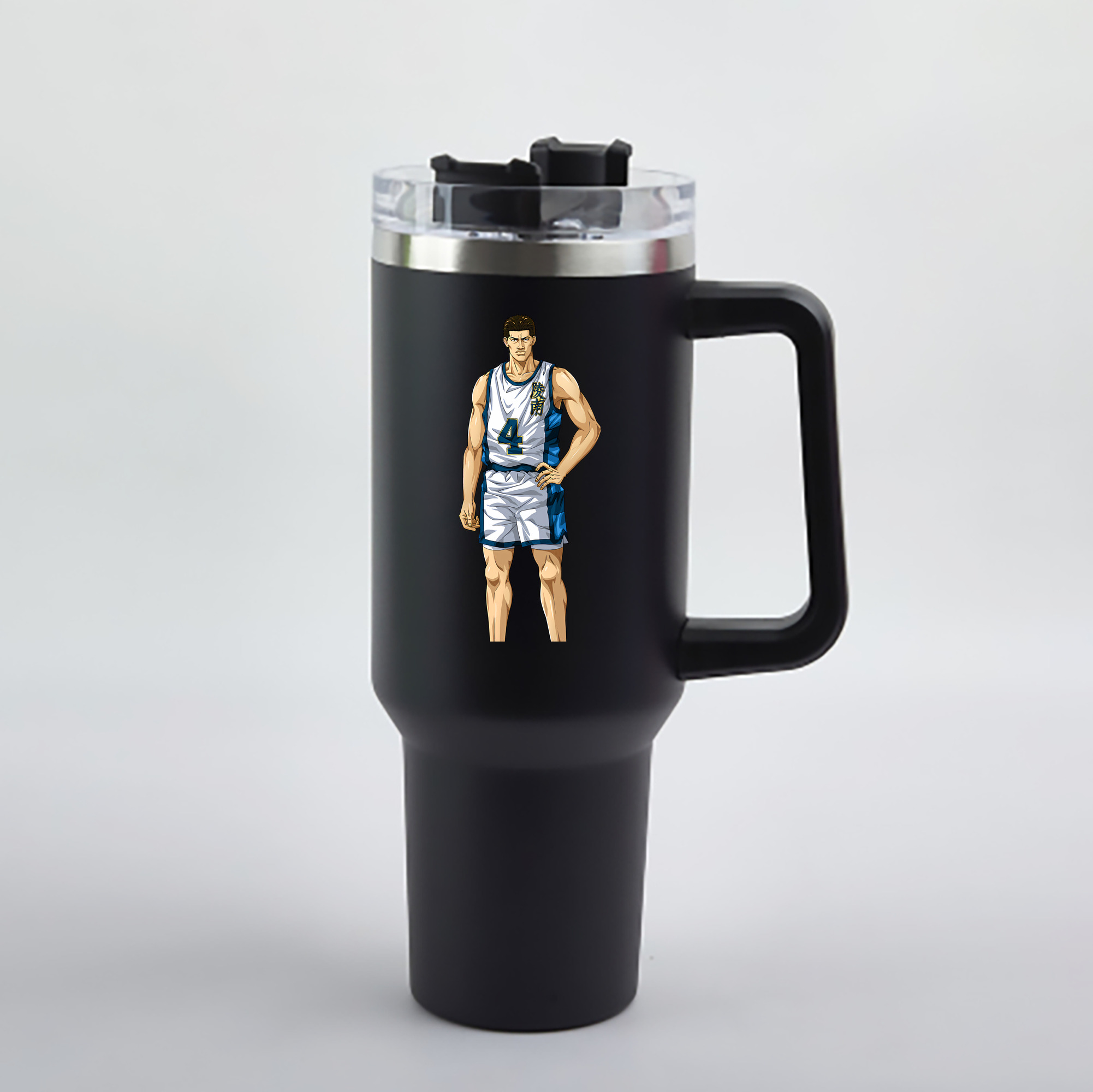 （画像用） SLAM DUNK／スラムダンク 1200mL車用タンブラー - クリスタルステッカー（プラスチックストロー付き）