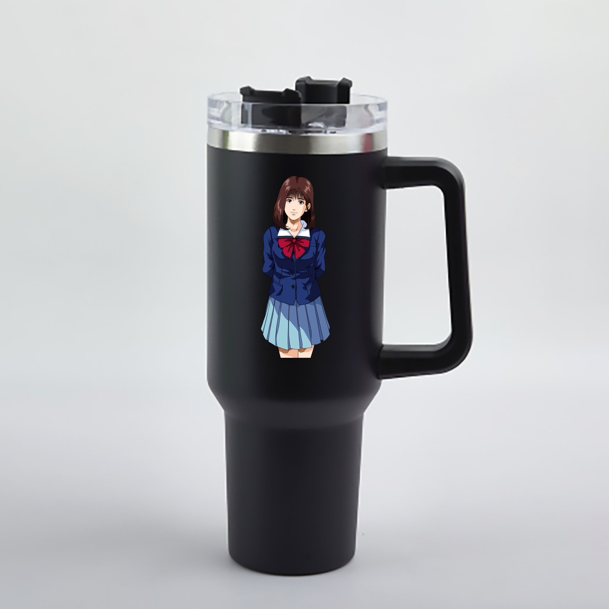 （画像用） SLAM DUNK／スラムダンク 1200mL車用タンブラー - クリスタルステッカー（プラスチックストロー付き）