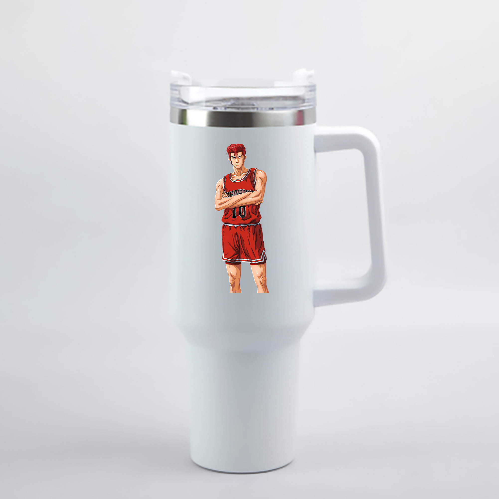 （画像用） SLAM DUNK／スラムダンク 1200mL車用タンブラー - クリスタルステッカー（プラスチックストロー付き）