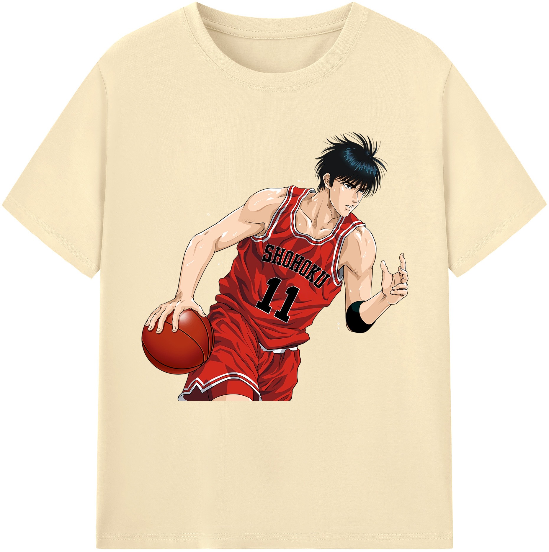 SLAM DUNK／スラムダンク 綿100％半袖Tシャツ（フロントプリント）