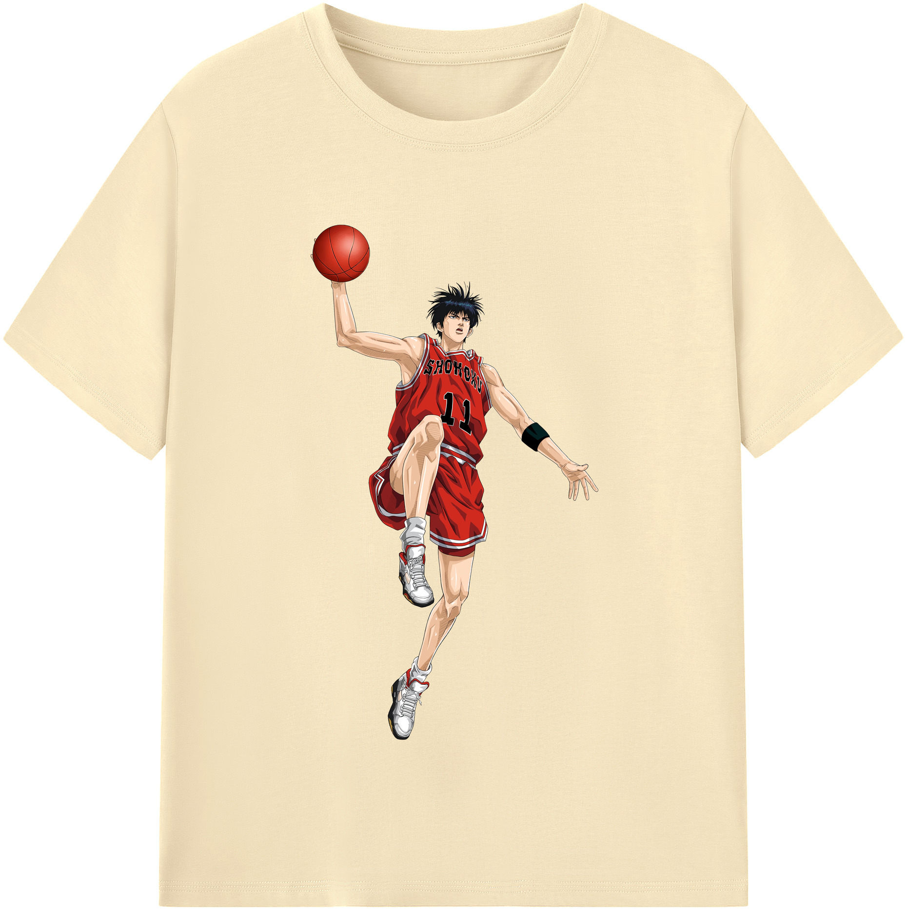 SLAM DUNK／スラムダンク 綿100％半袖Tシャツ（フロントプリント）