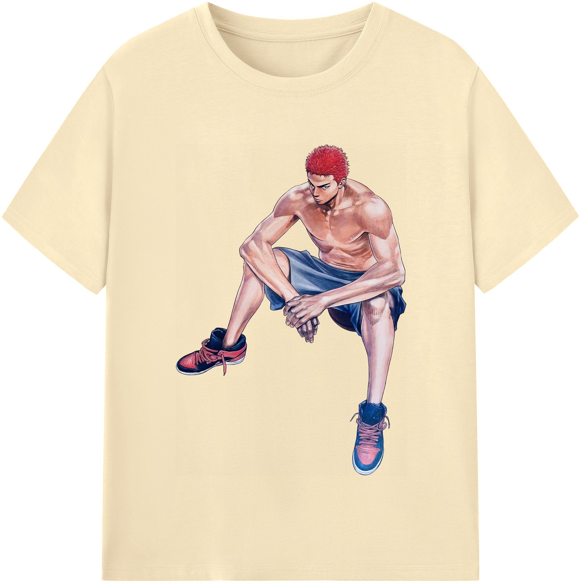 SLAM DUNK／スラムダンク 綿100％半袖Tシャツ（フロントプリント）