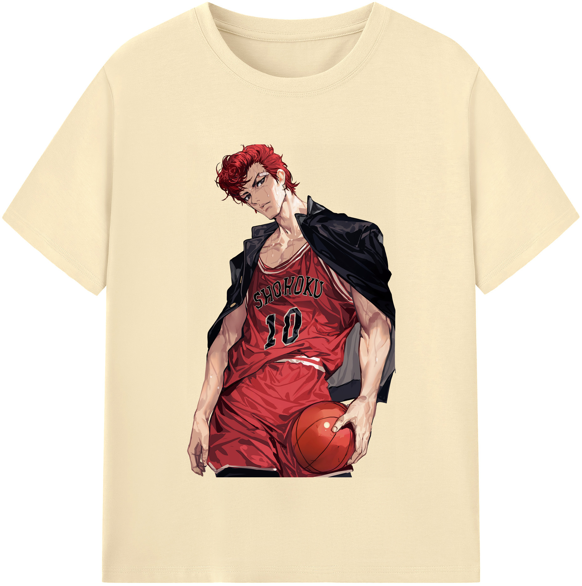 SLAM DUNK／スラムダンク 綿100％半袖Tシャツ（フロントプリント）