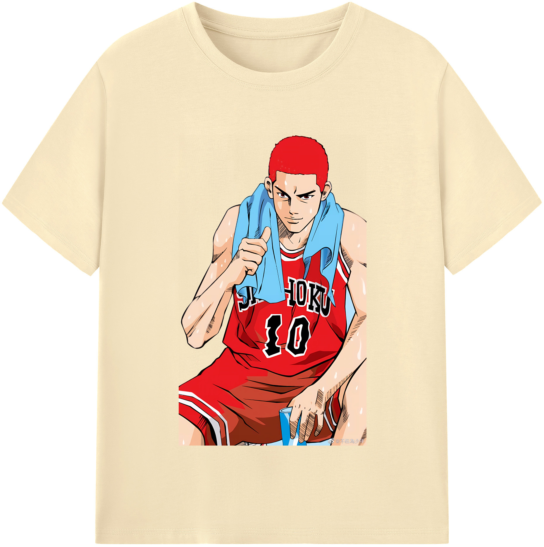 SLAM DUNK／スラムダンク 綿100％半袖Tシャツ（フロントプリント）