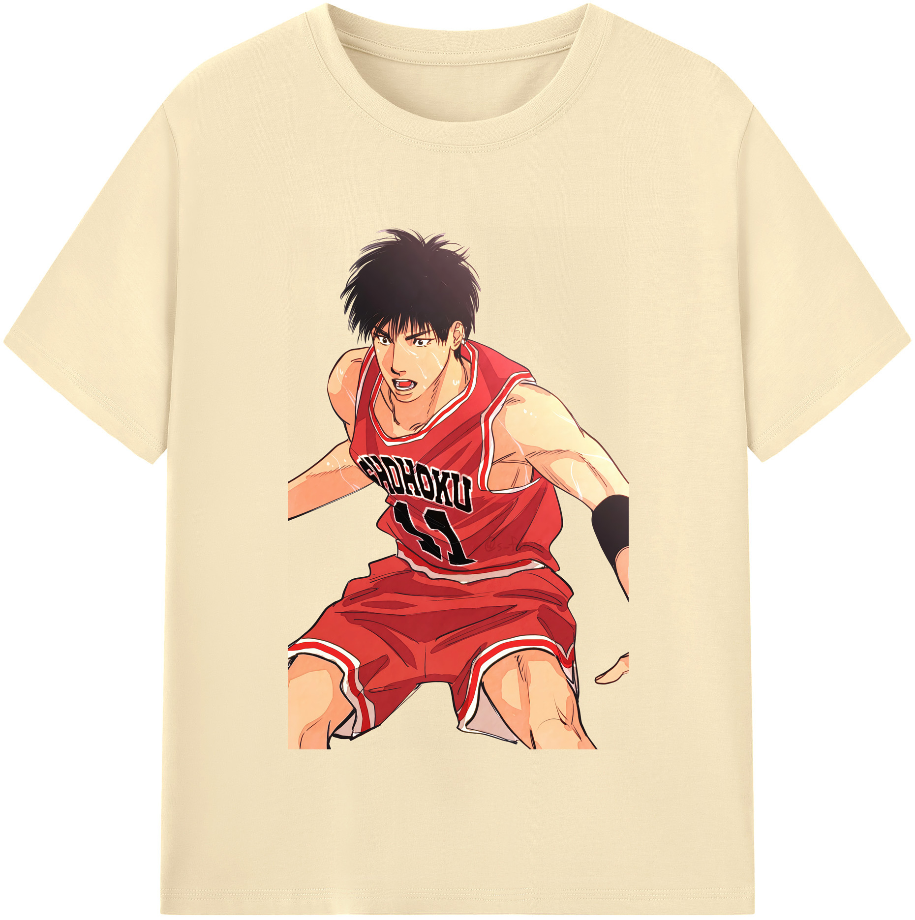 SLAM DUNK／スラムダンク 綿100％半袖Tシャツ（フロントプリント）
