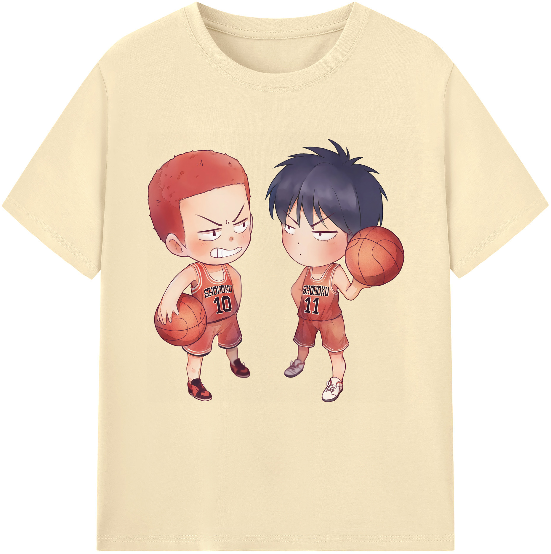 SLAM DUNK／スラムダンク 綿100％半袖Tシャツ（フロントプリント）