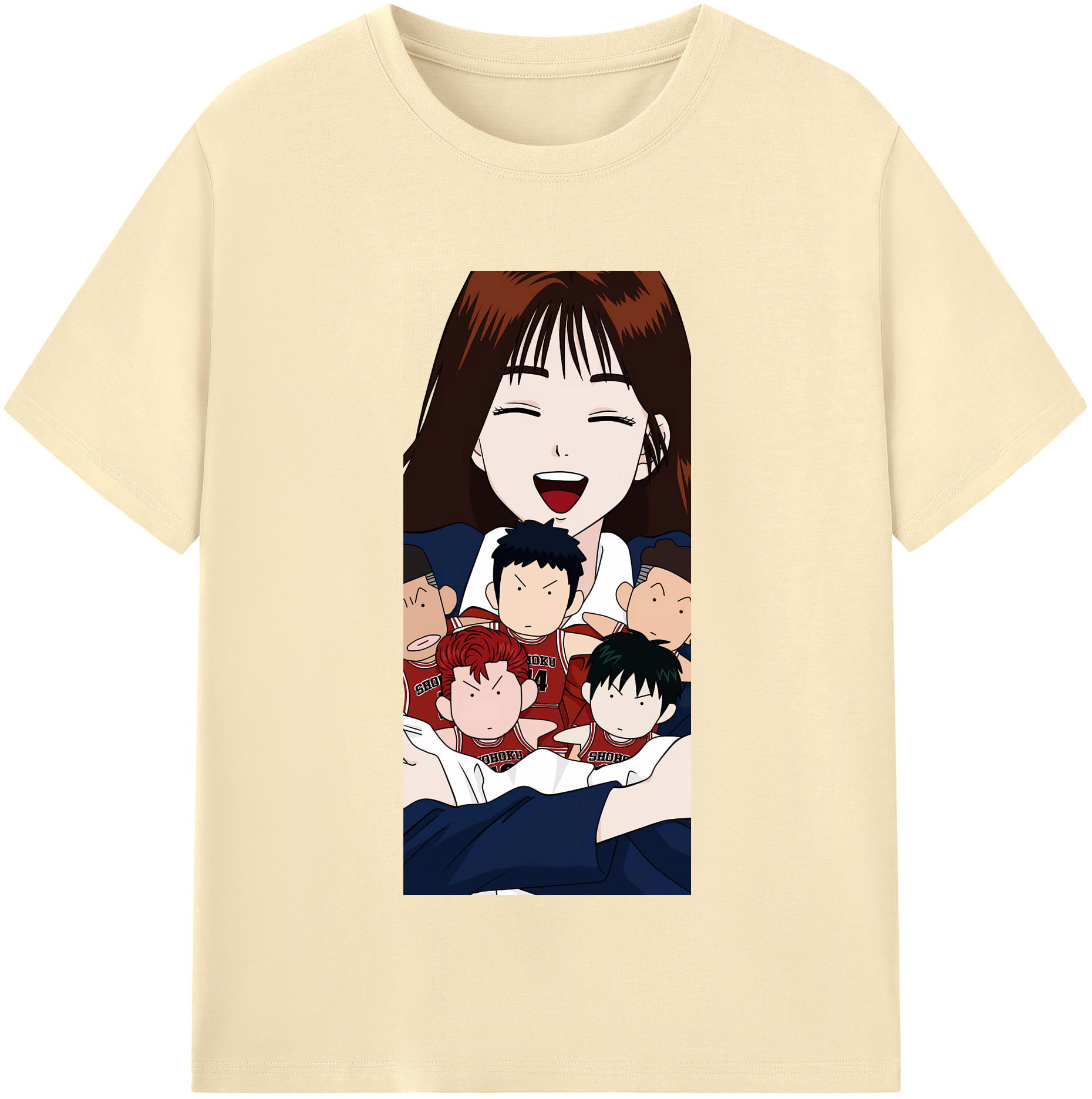 SLAM DUNK／スラムダンク 綿100％半袖Tシャツ（フロントプリント）