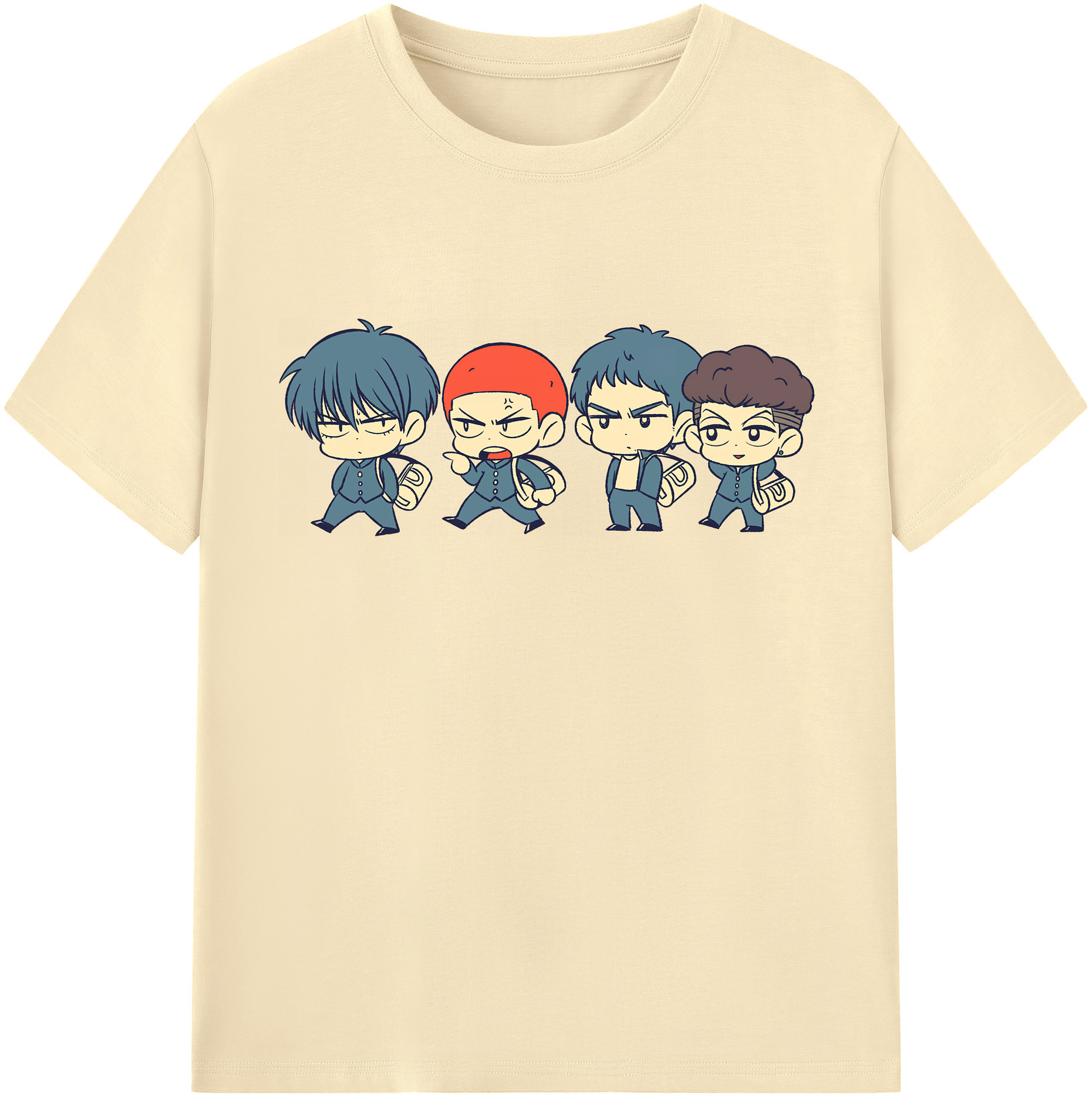 SLAM DUNK／スラムダンク 綿100％半袖Tシャツ（フロントプリント）