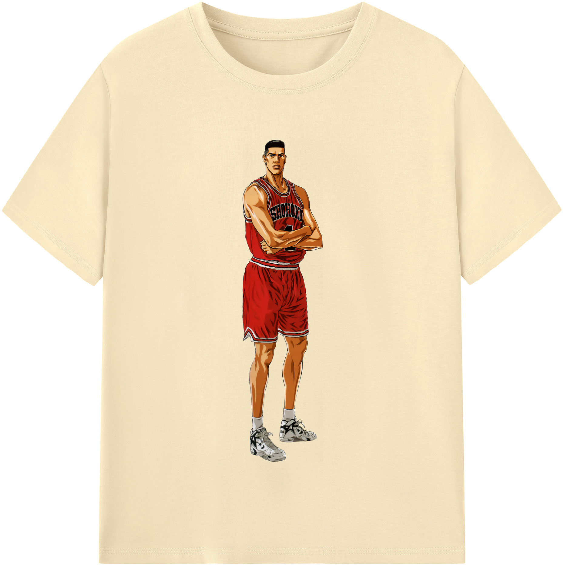 SLAM DUNK／スラムダンク 綿100％半袖Tシャツ（フロントプリント）