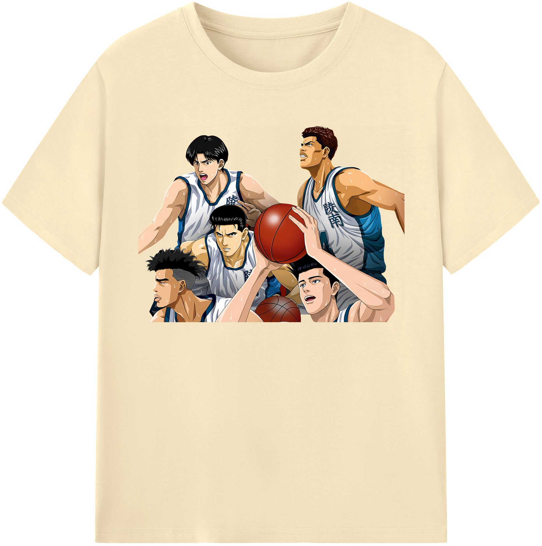 SLAM DUNK／スラムダンク 綿100％半袖Tシャツ（フロントプリント）