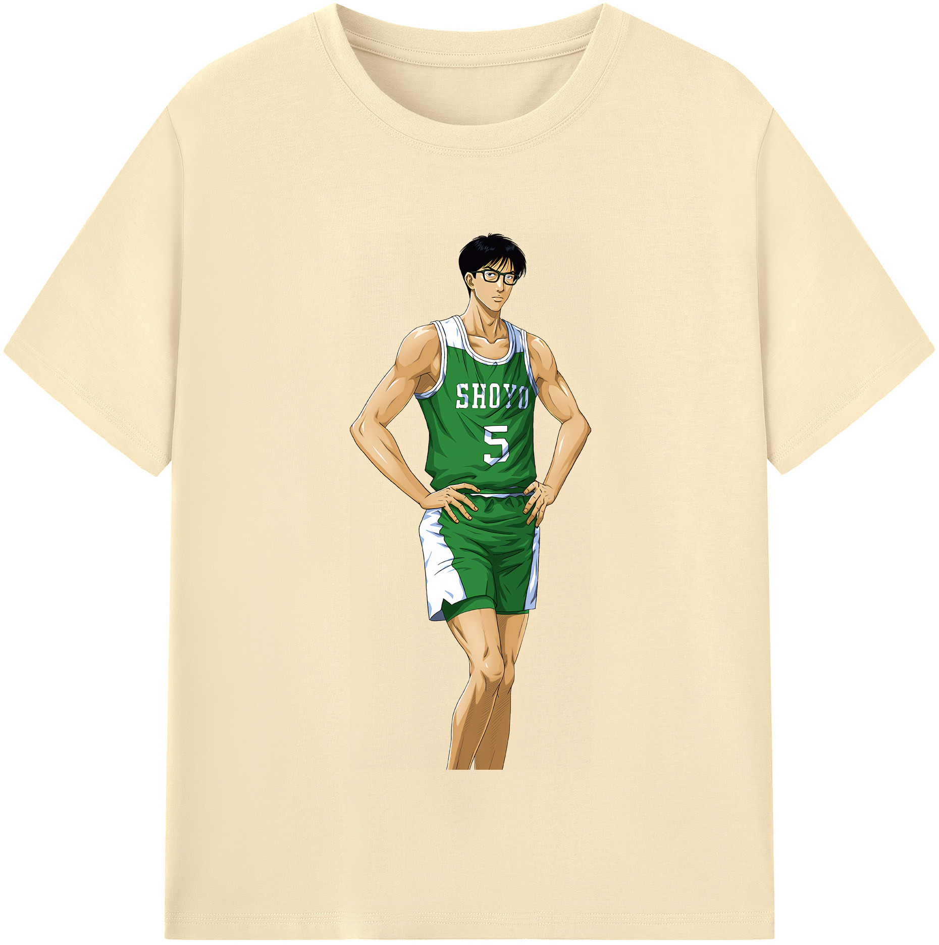 SLAM DUNK／スラムダンク 綿100％半袖Tシャツ（フロントプリント）