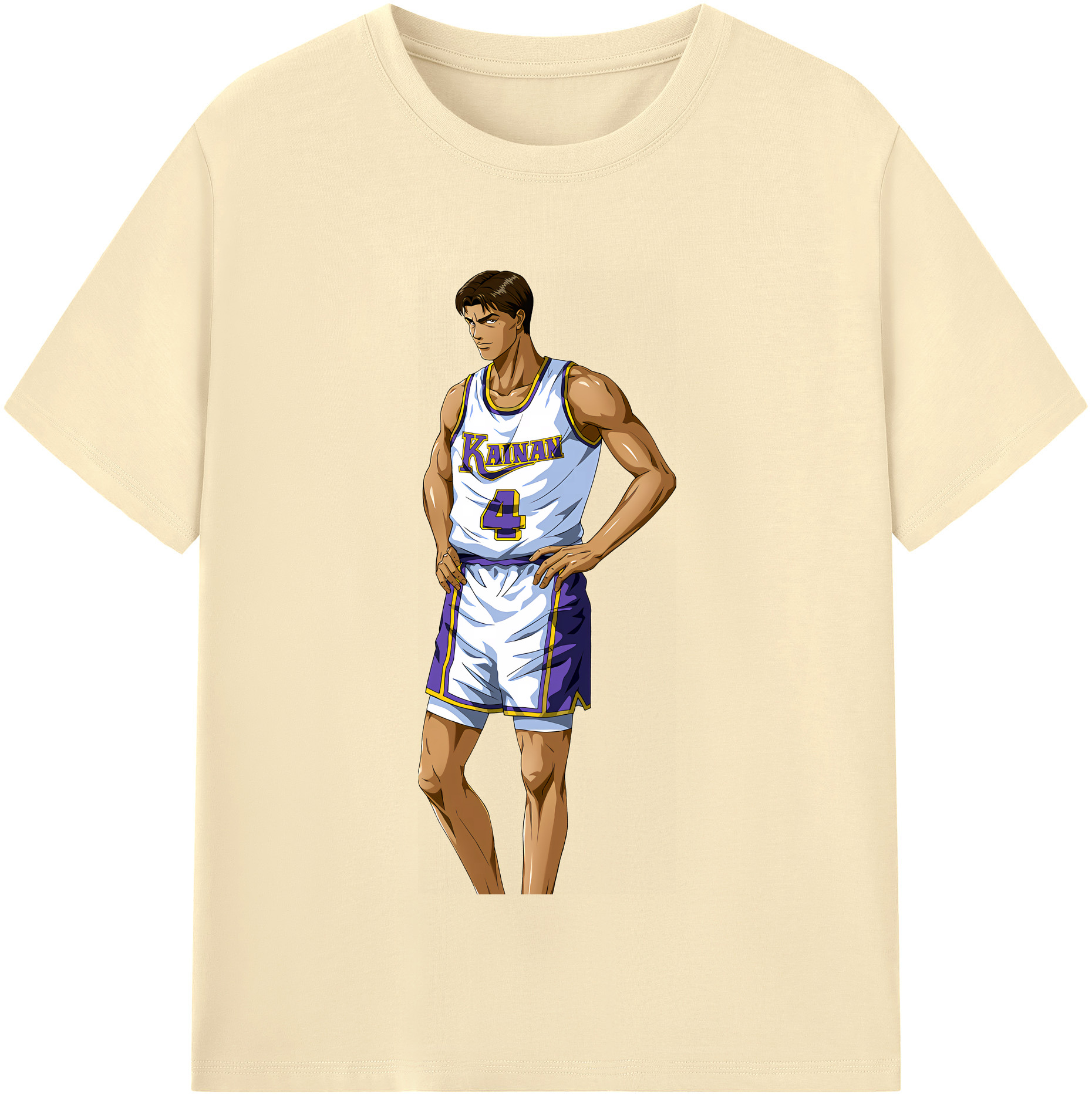 SLAM DUNK／スラムダンク 綿100％半袖Tシャツ（フロントプリント）