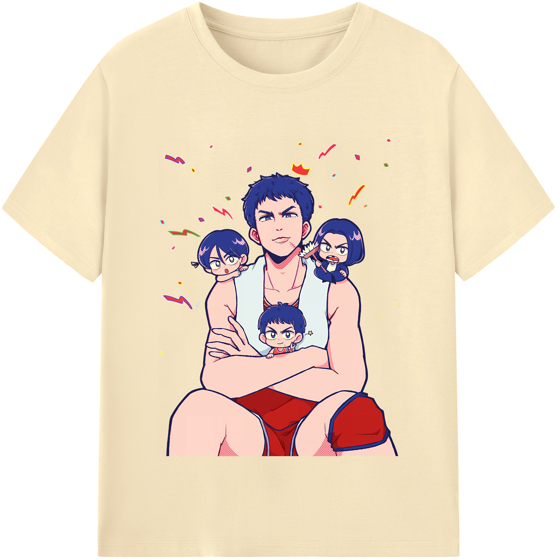 SLAM DUNK／スラムダンク 綿100％半袖Tシャツ（フロントプリント）