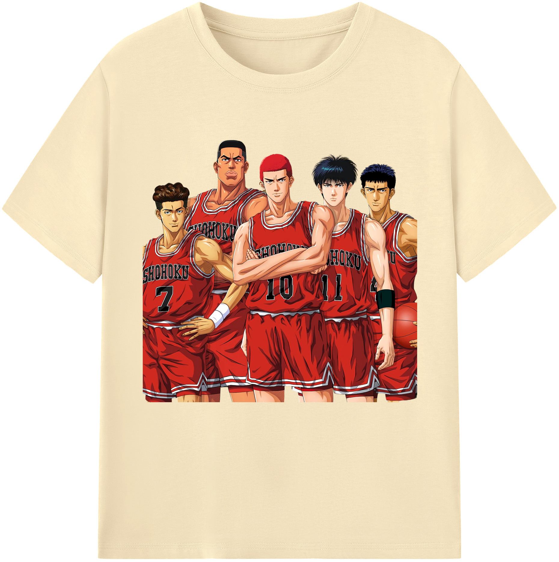 SLAM DUNK／スラムダンク 綿100％半袖Tシャツ（フロントプリント）