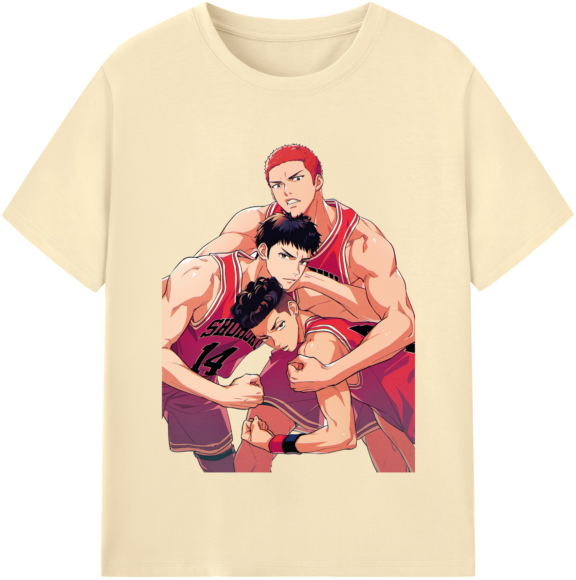 SLAM DUNK／スラムダンク 綿100％半袖Tシャツ（フロントプリント）