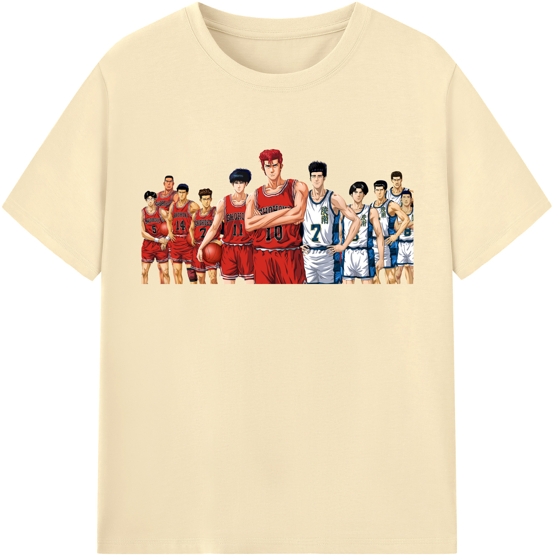 SLAM DUNK／スラムダンク 綿100％半袖Tシャツ（フロントプリント）