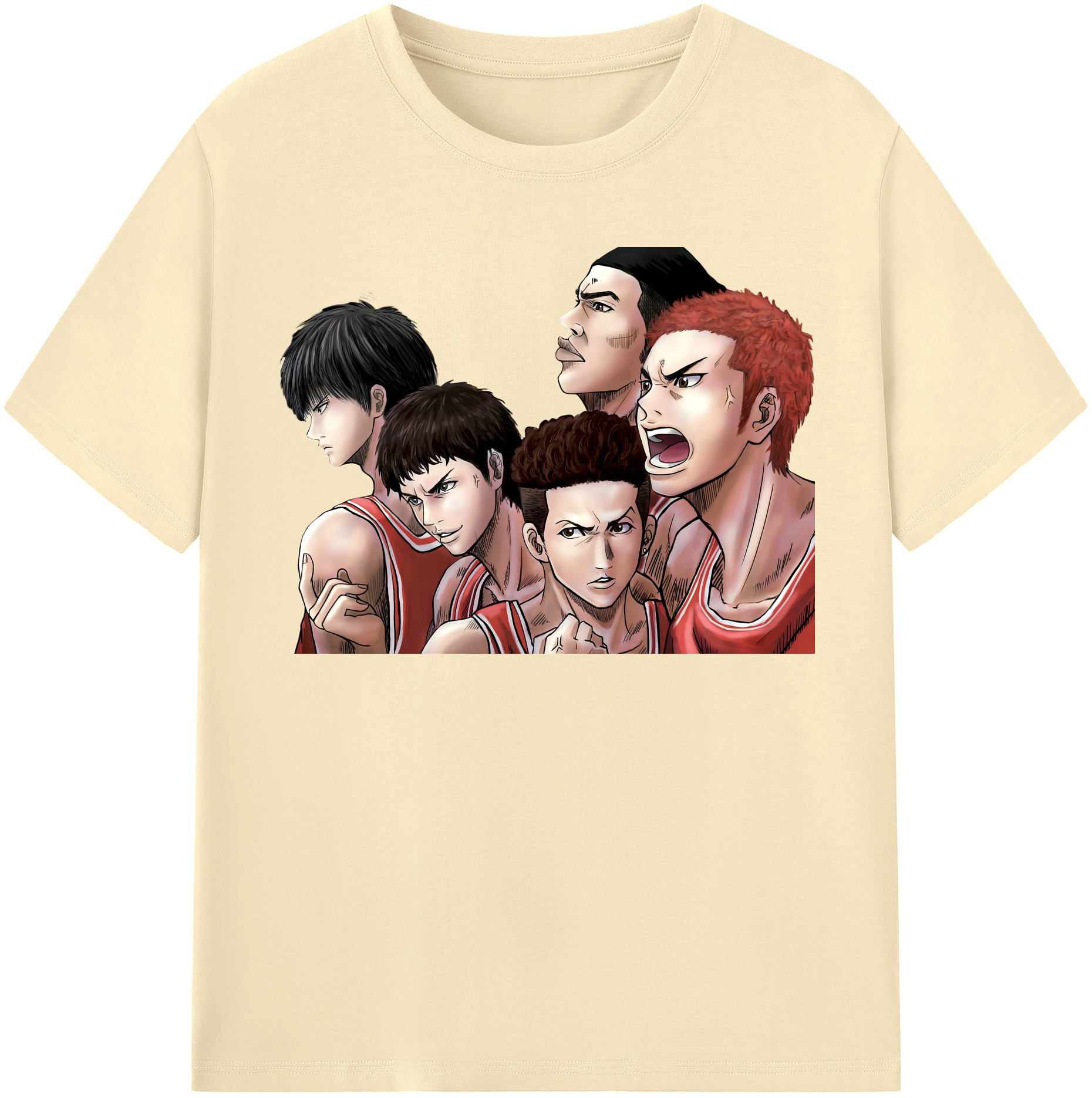 SLAM DUNK／スラムダンク 綿100％半袖Tシャツ（フロントプリント）