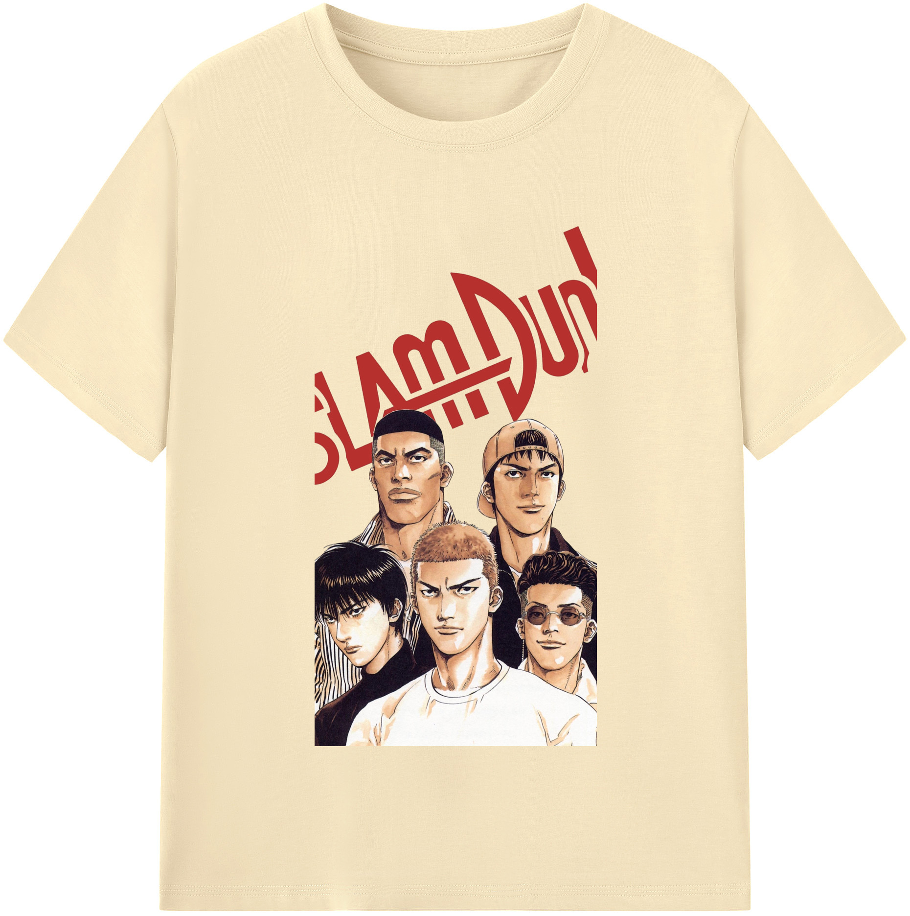 SLAM DUNK／スラムダンク 綿100％半袖Tシャツ（フロントプリント）