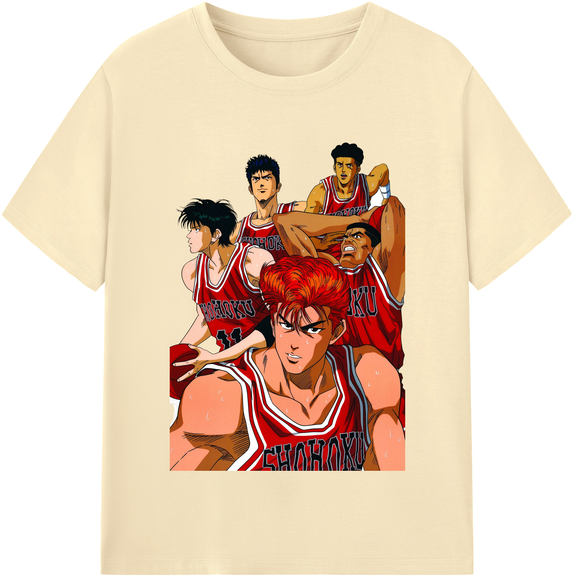 SLAM DUNK／スラムダンク 綿100％半袖Tシャツ（フロントプリント）
