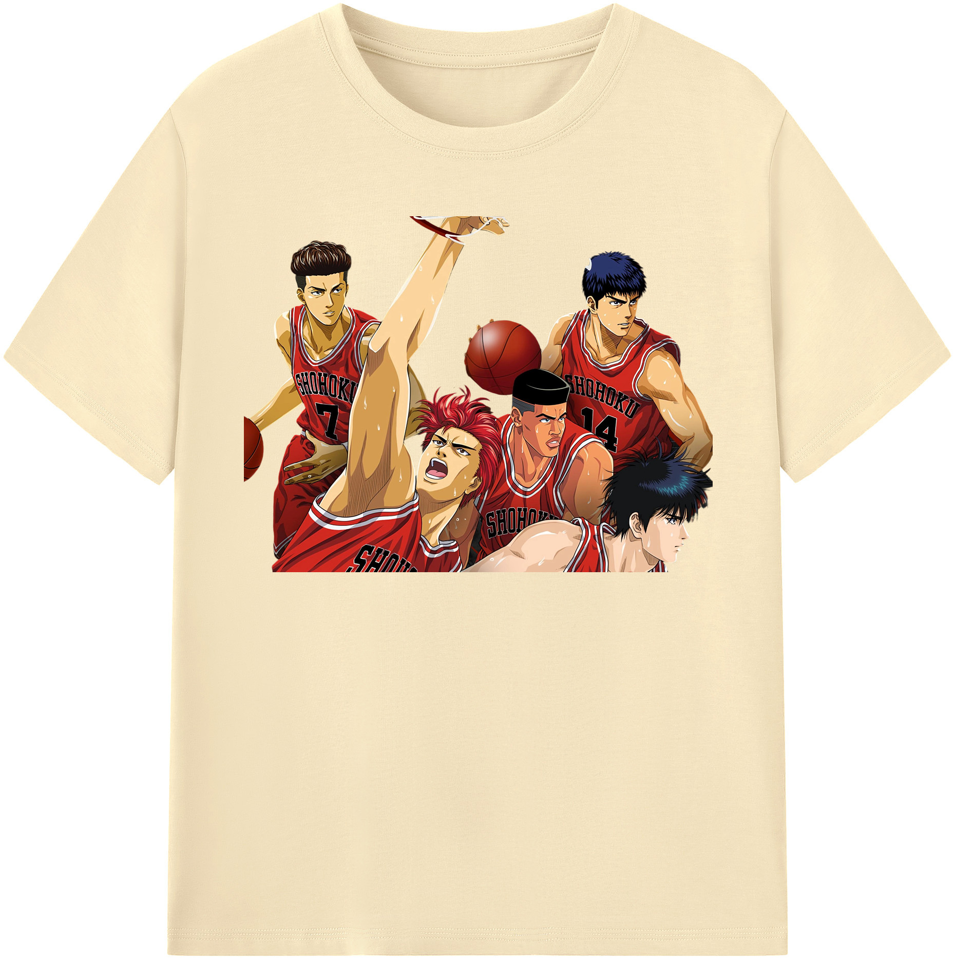 （画像用） SLAM DUNK／スラムダンク 綿100％半袖Tシャツ（フロントプリント）