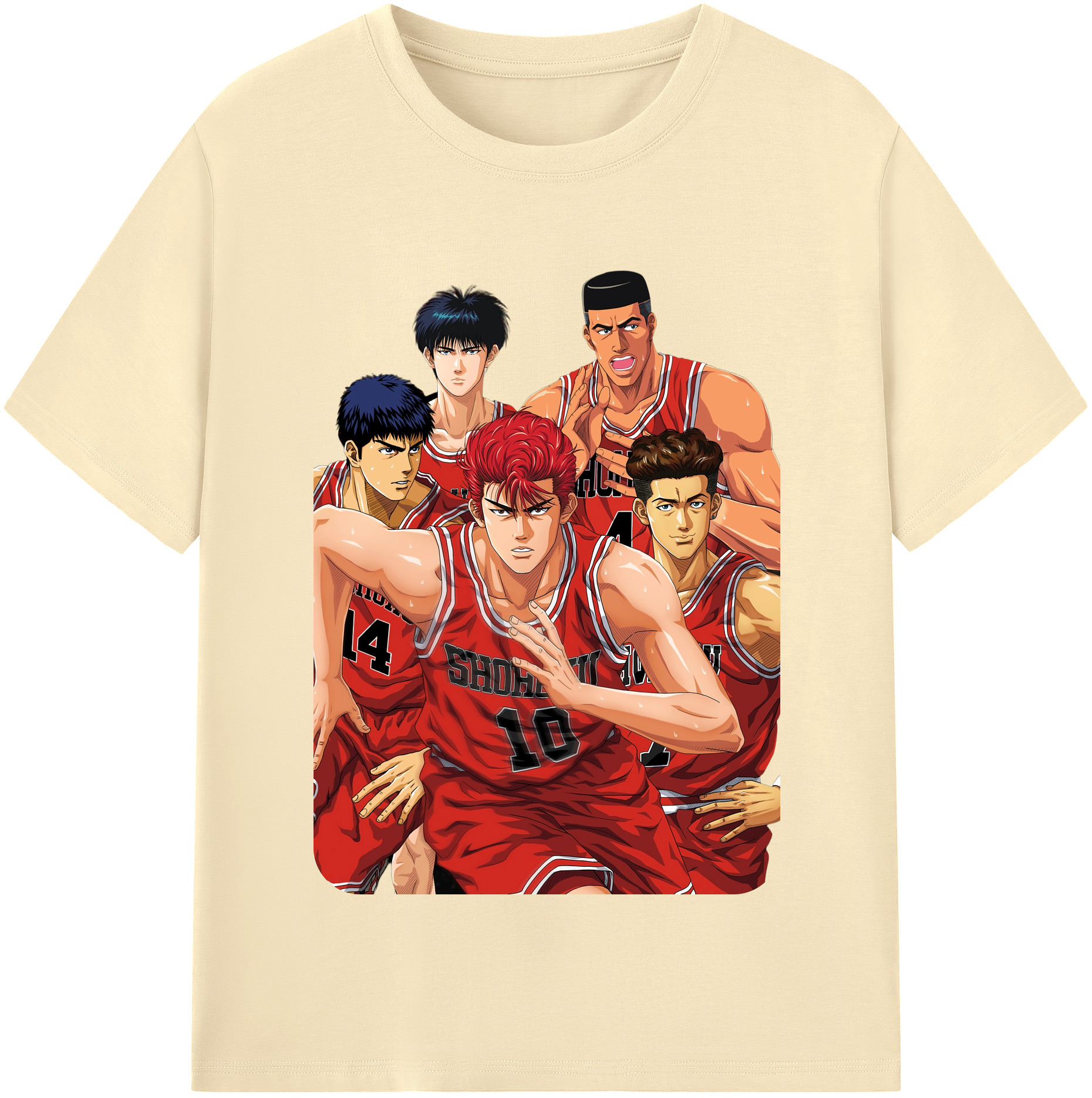 SLAM DUNK／スラムダンク 綿100％半袖Tシャツ（フロントプリント）
