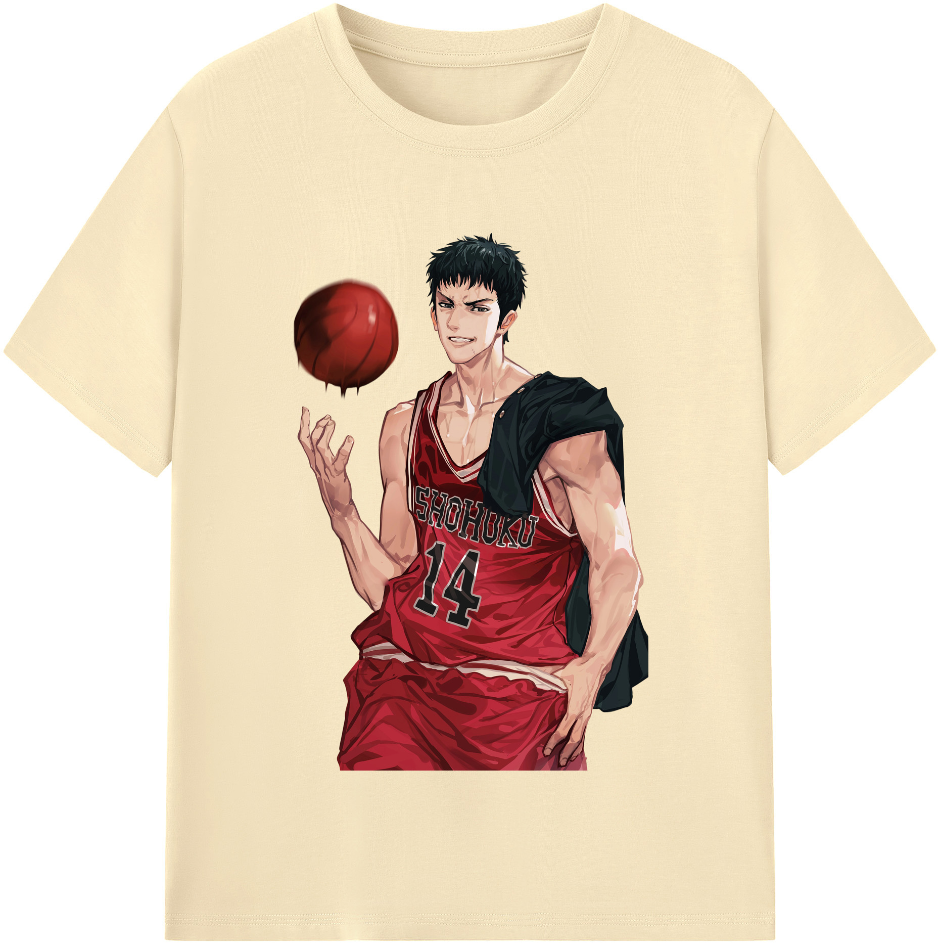 SLAM DUNK／スラムダンク 綿100％半袖Tシャツ（フロントプリント）