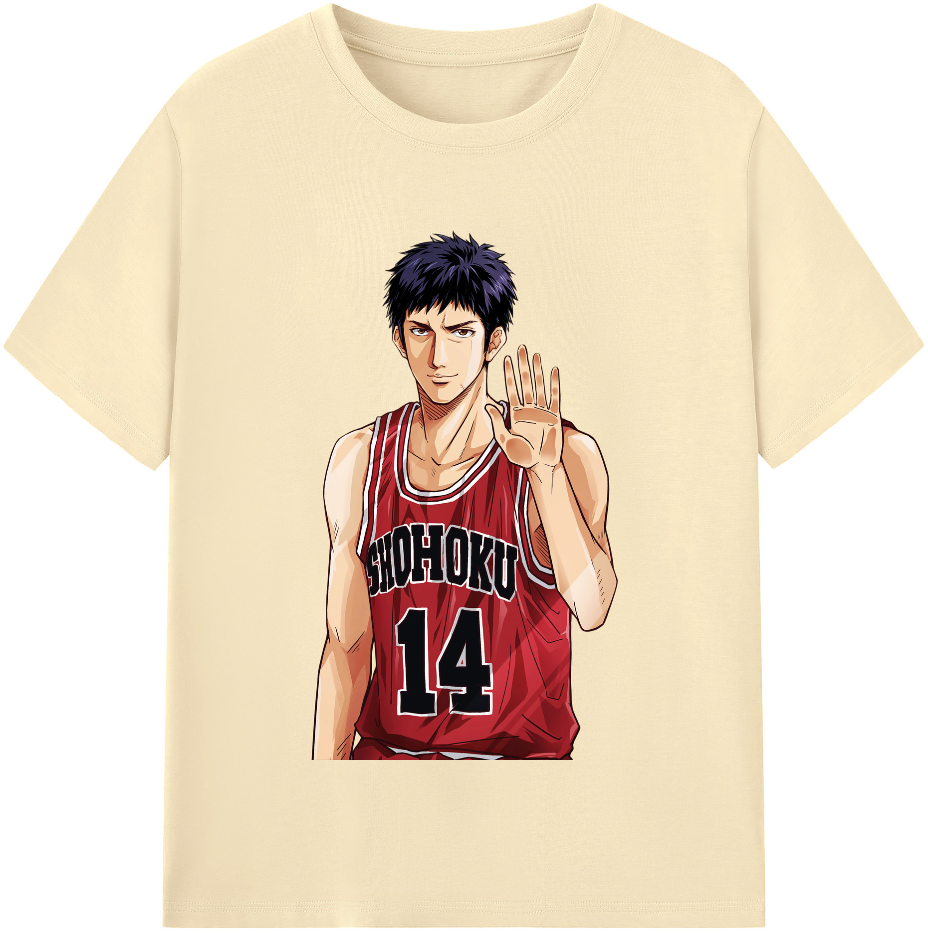 SLAM DUNK／スラムダンク 綿100％半袖Tシャツ（フロントプリント）