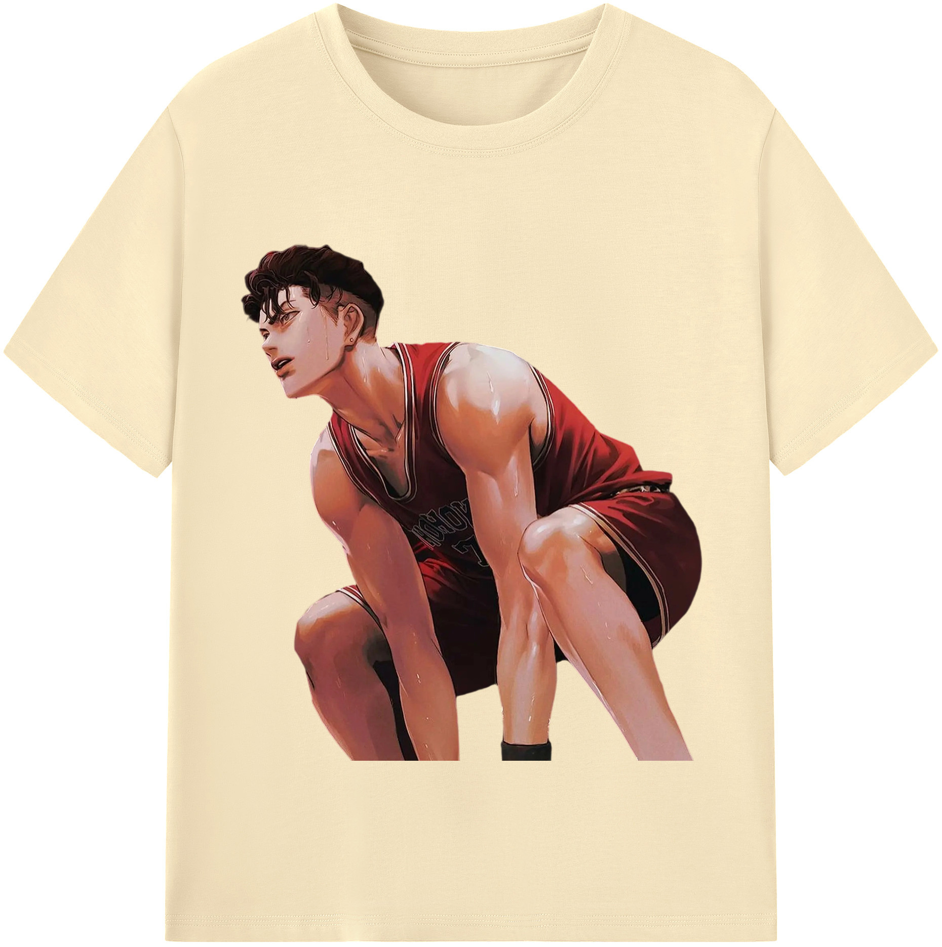 SLAM DUNK／スラムダンク 綿100％半袖Tシャツ（フロントプリント）