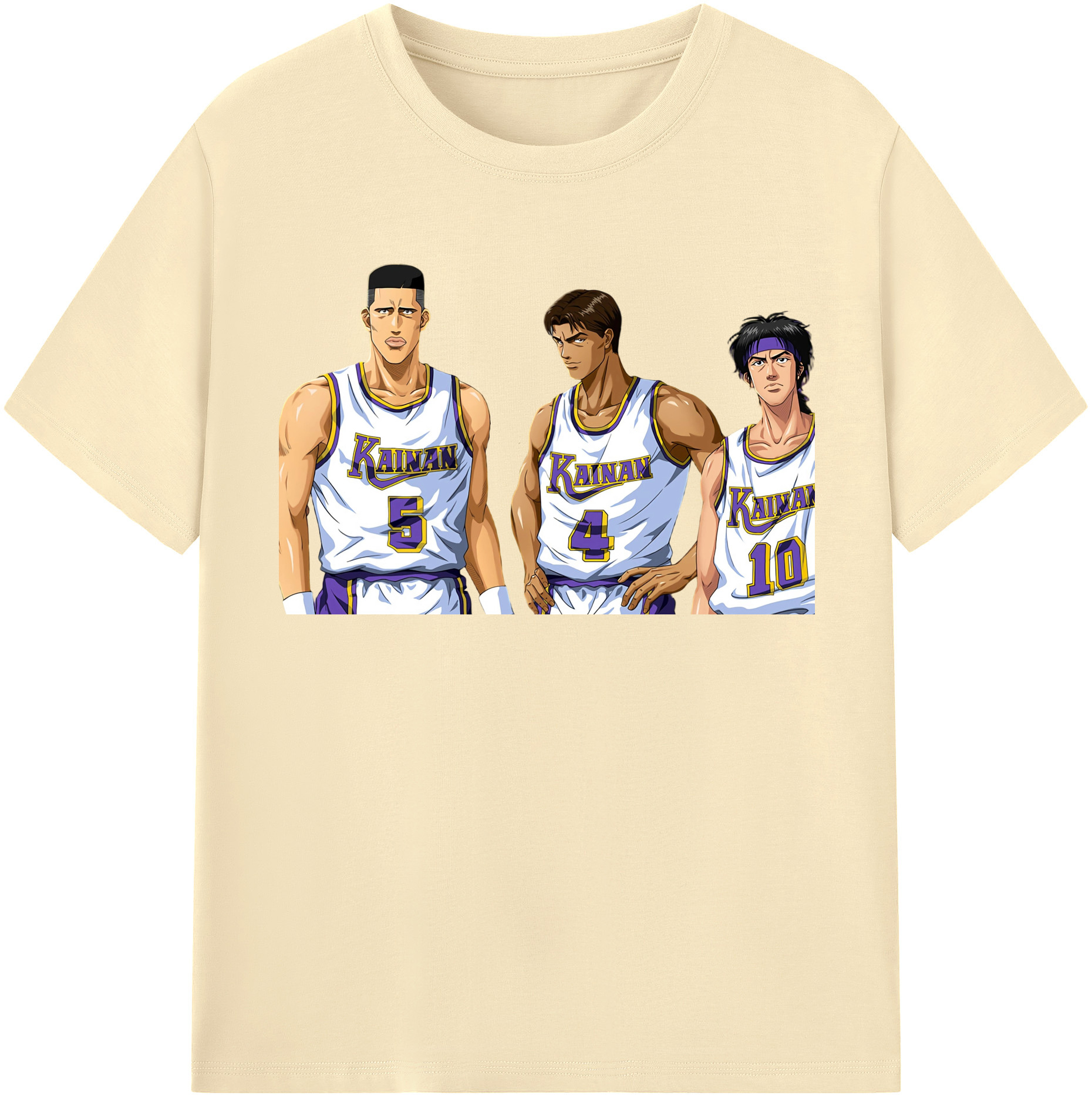 SLAM DUNK／スラムダンク 綿100％半袖Tシャツ（フロントプリント）