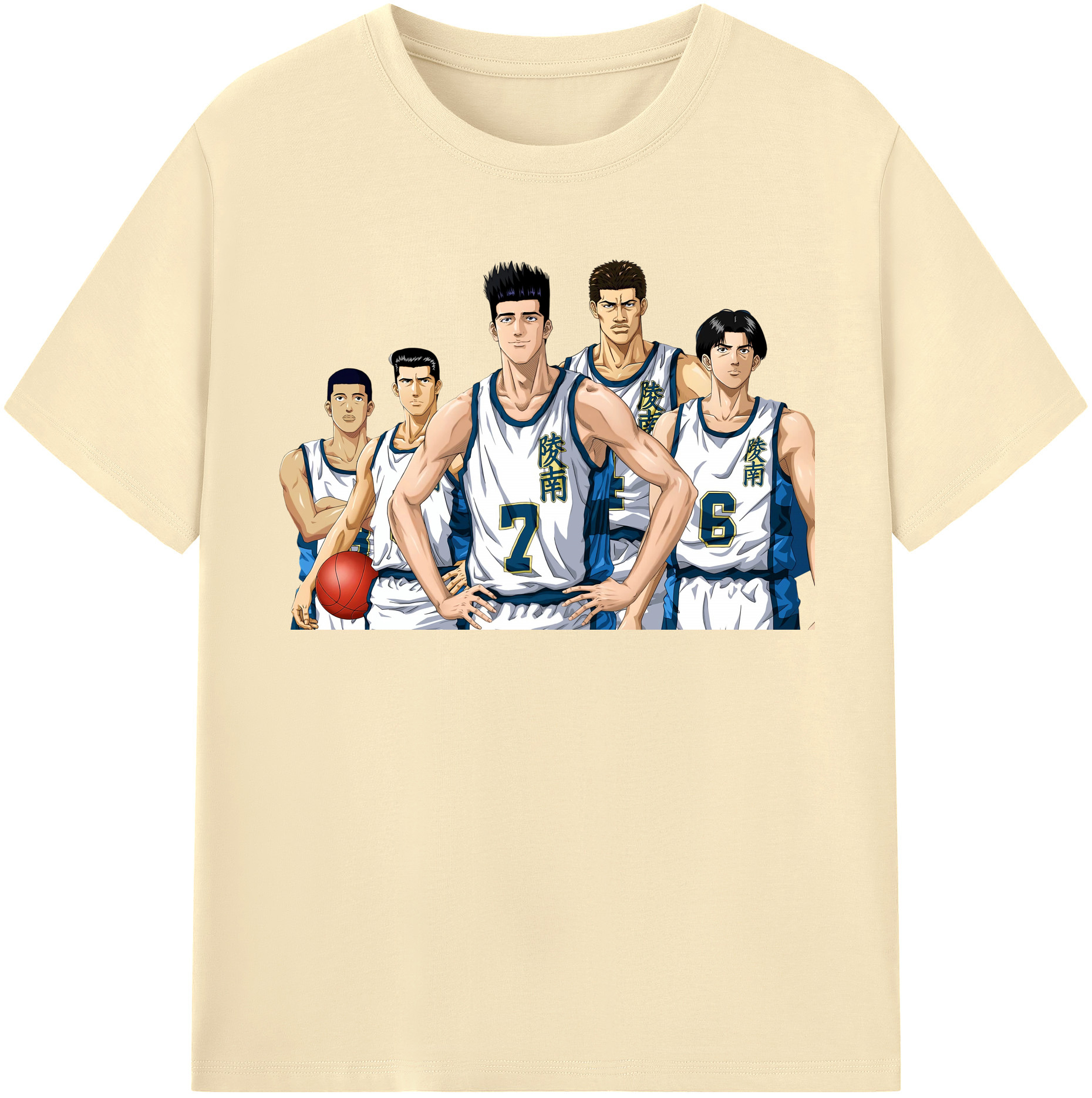 SLAM DUNK／スラムダンク 綿100％半袖Tシャツ（フロントプリント）